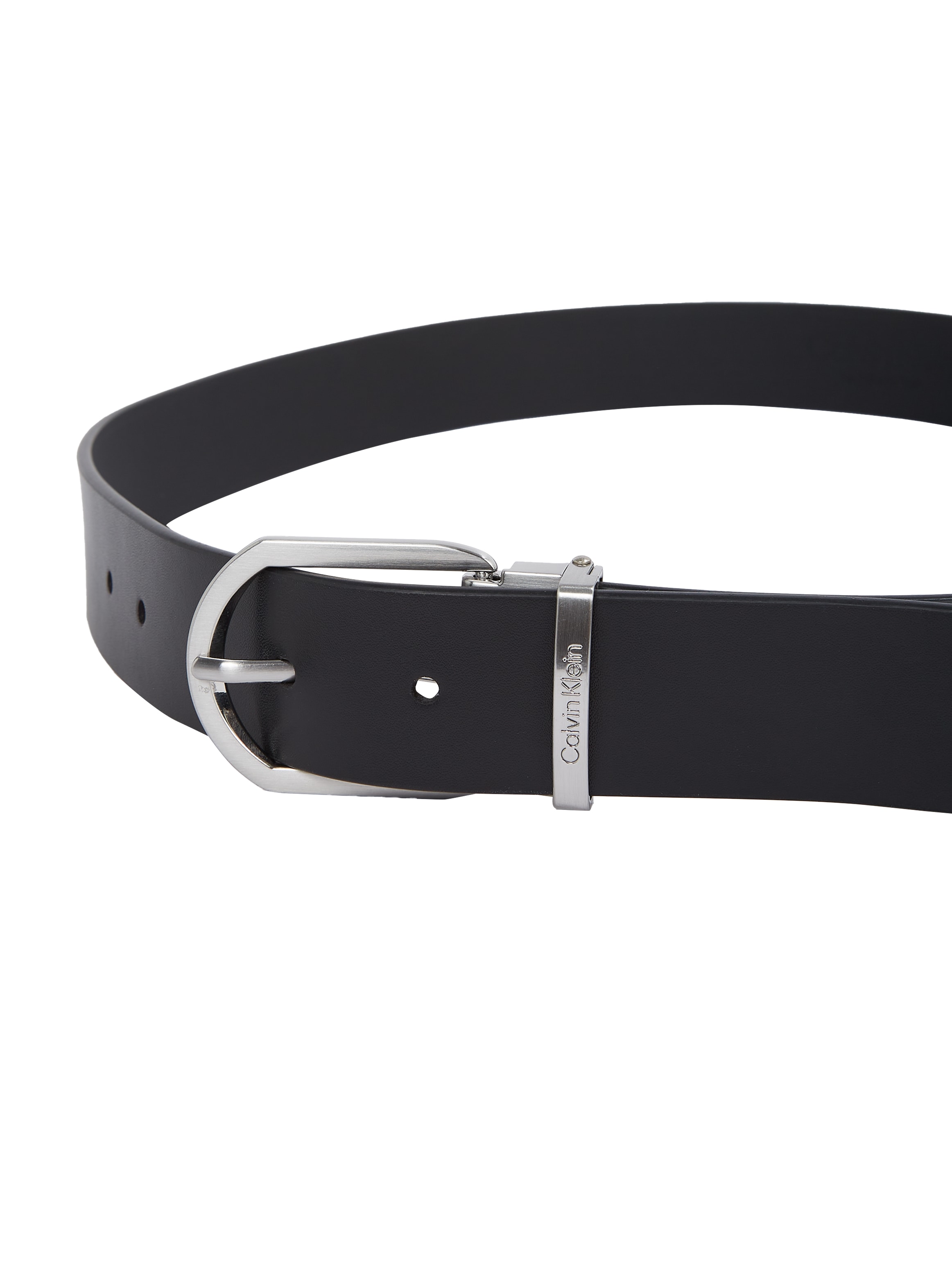 Calvin Klein Ledergürtel »ADJ CASUAL ROUND 35MM«, mit Logoprägung