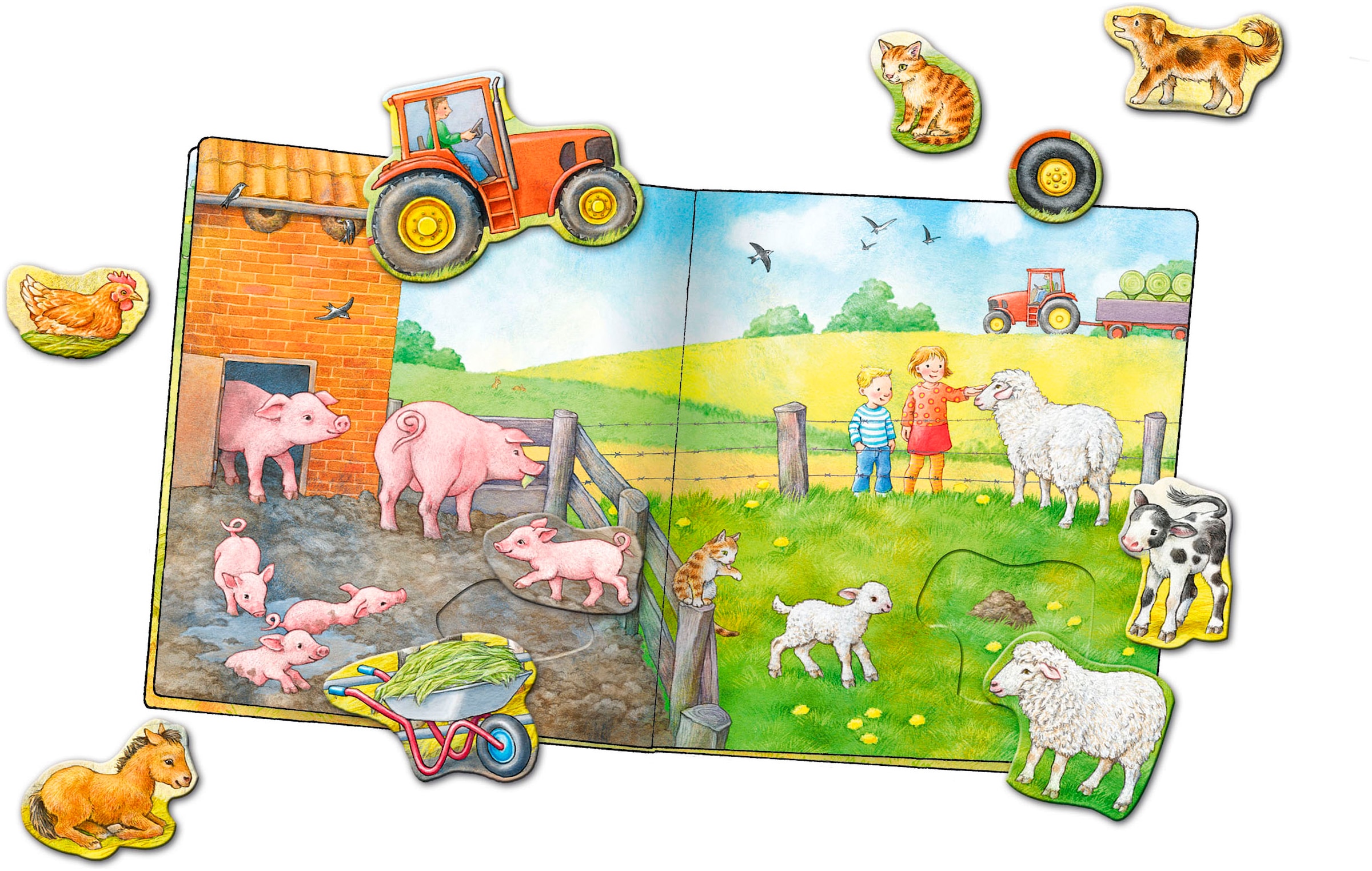 Ravensburger Buch »Pappbilderbuch, Mein großes Puzzle-Spielbuch: Bauernhof«