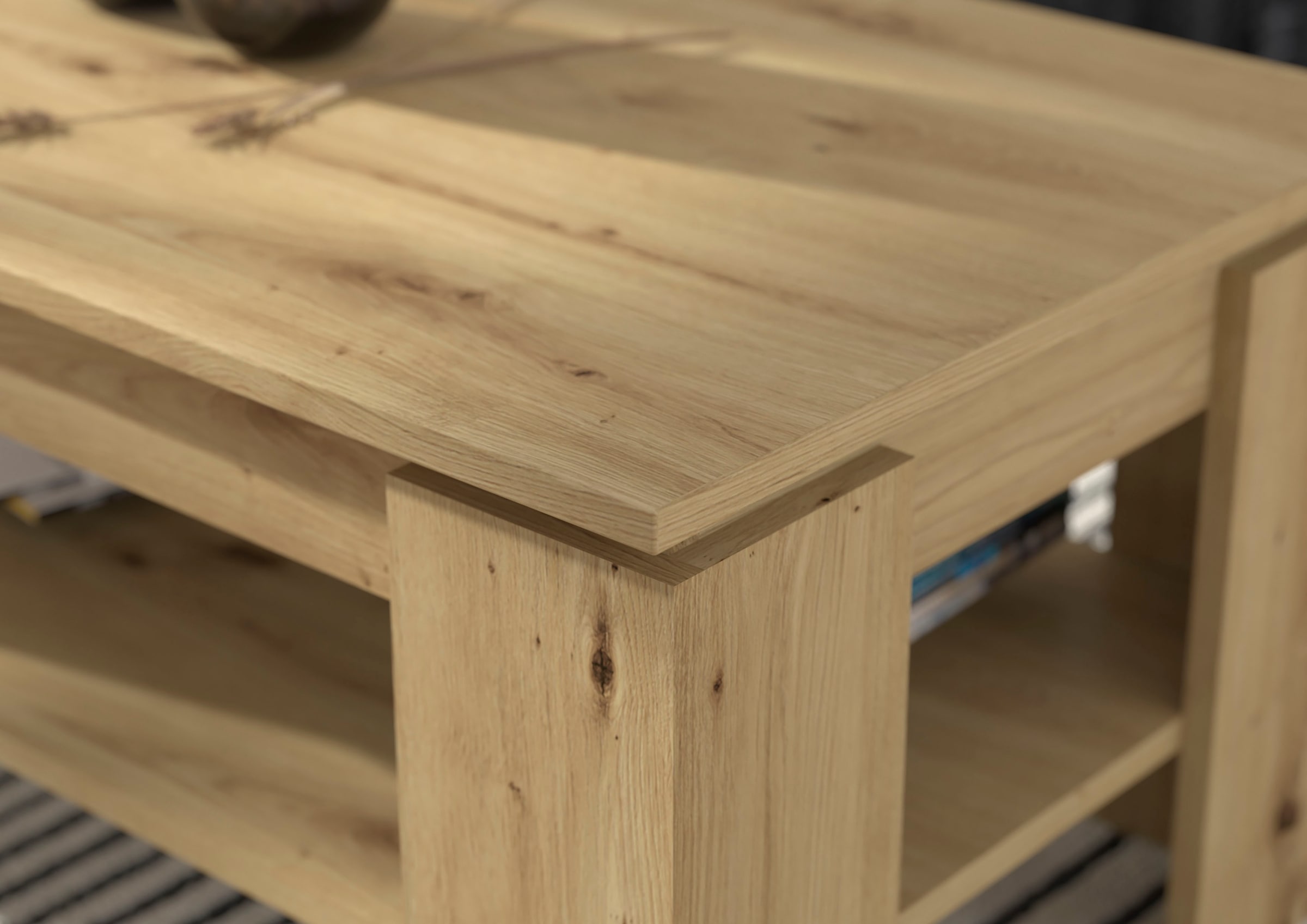INOSIGN Couchtisch »Kalmar, rechteckig, 100 x 60 cm, 1 Ablageboden«, (1 St.), Sofatisch, Beistelltisch, Kaffetisch, Wohnzimmertisch, coffee table