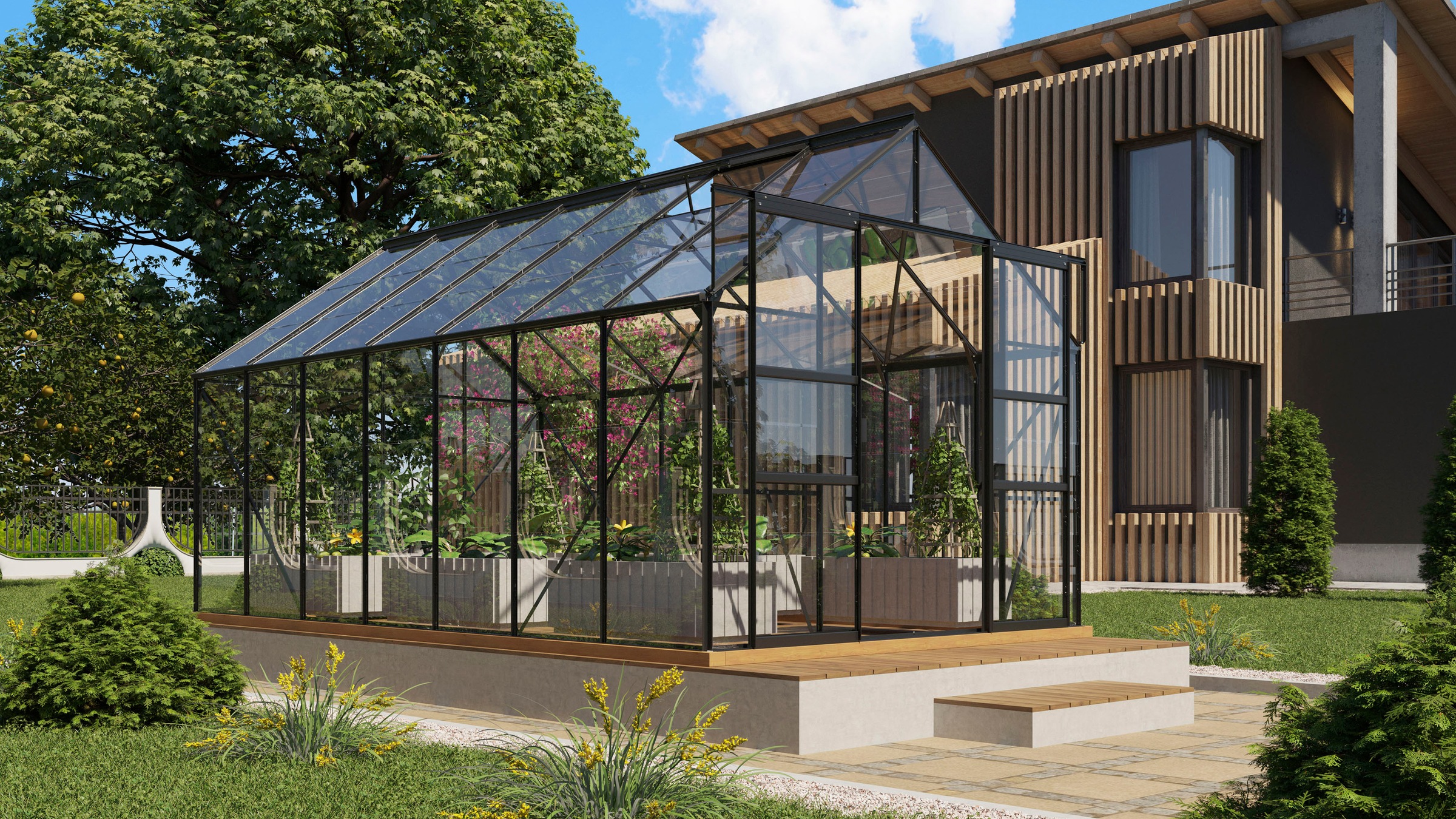 Vitavia Gewächshaus »Mars 11500« Alu-Profile, 3 mm Sicherheitsglas