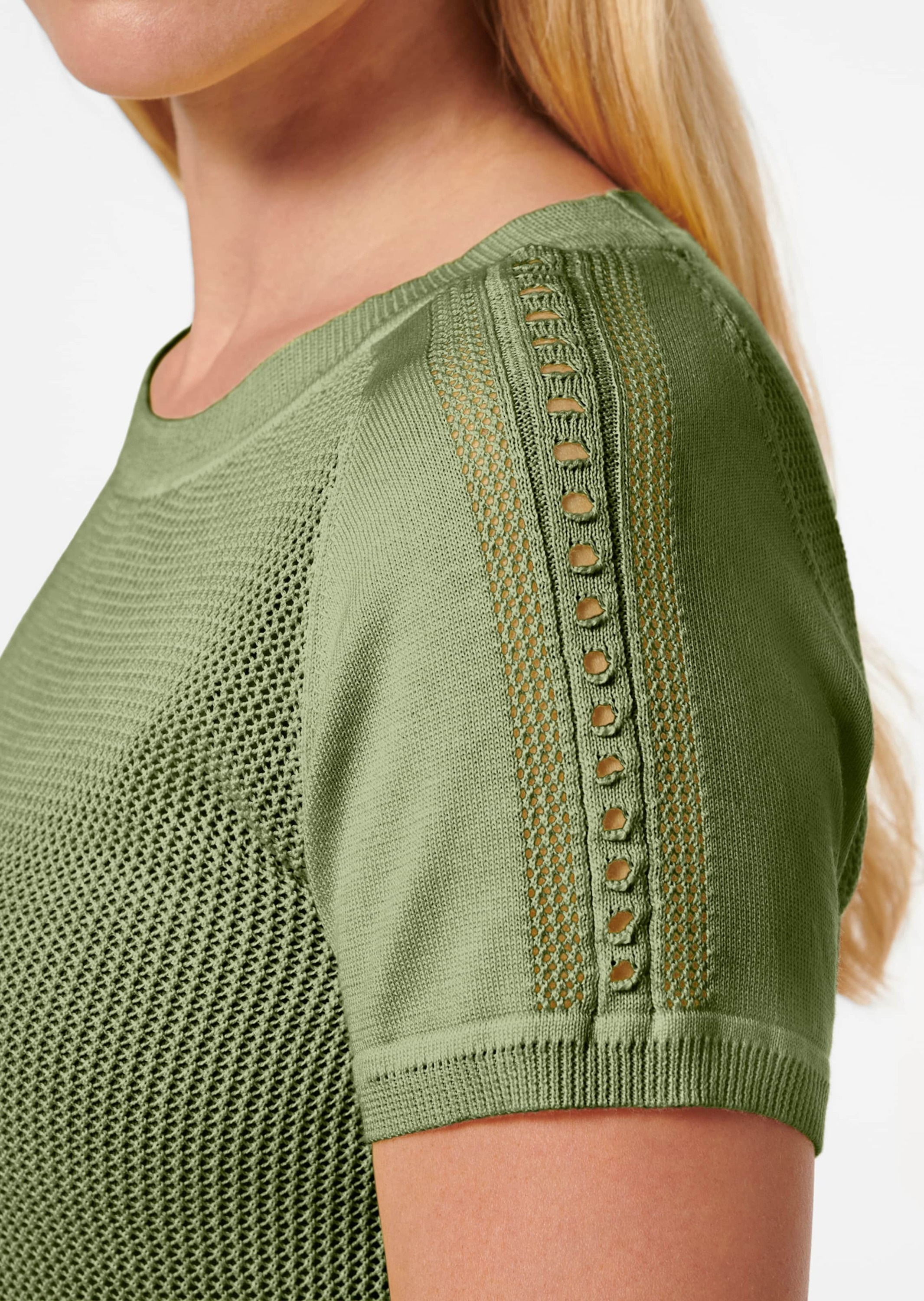 MADELEINE Longpullover »Pullover Netzpullover aus Supima-Baumwolle«