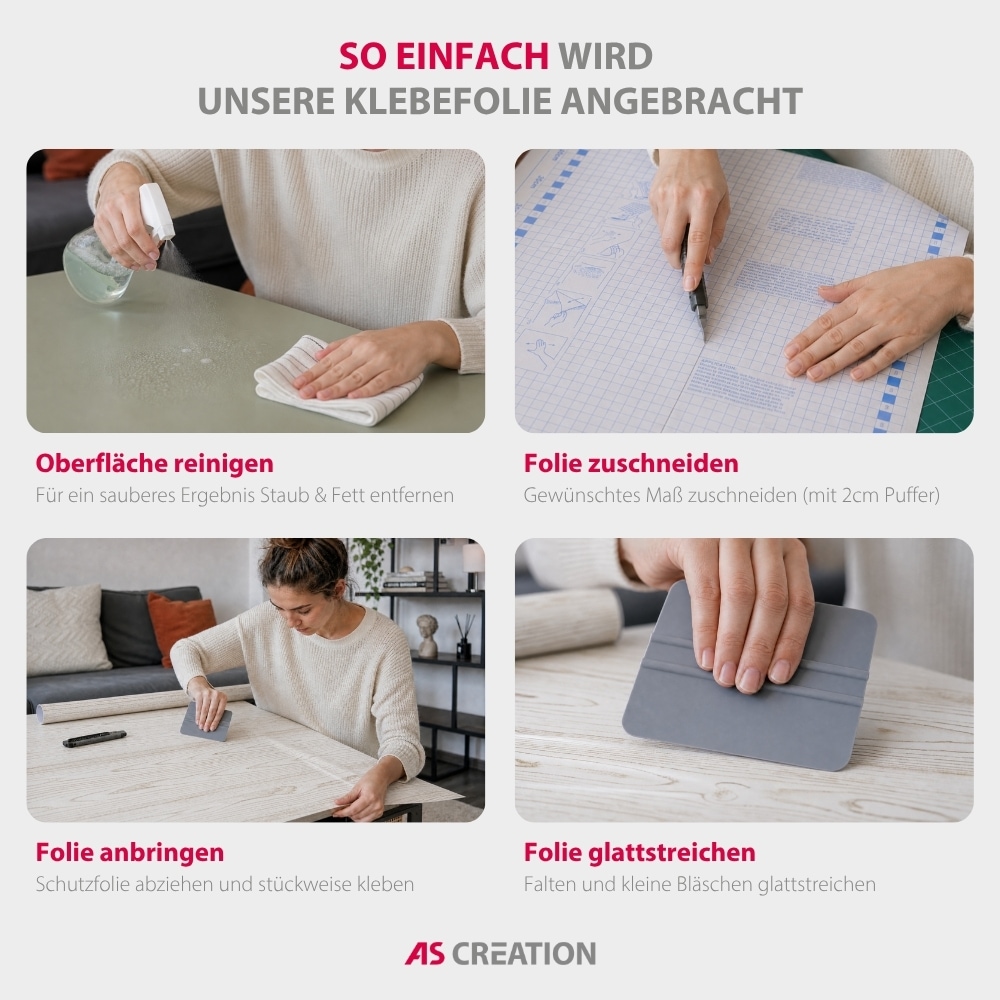 Architects Paper Möbelfolie »Architects Paper Möbelfolie Holzoptik selbstklebend« Selbstklebende PVC-Folie in Holzoptik mit Schneidraster