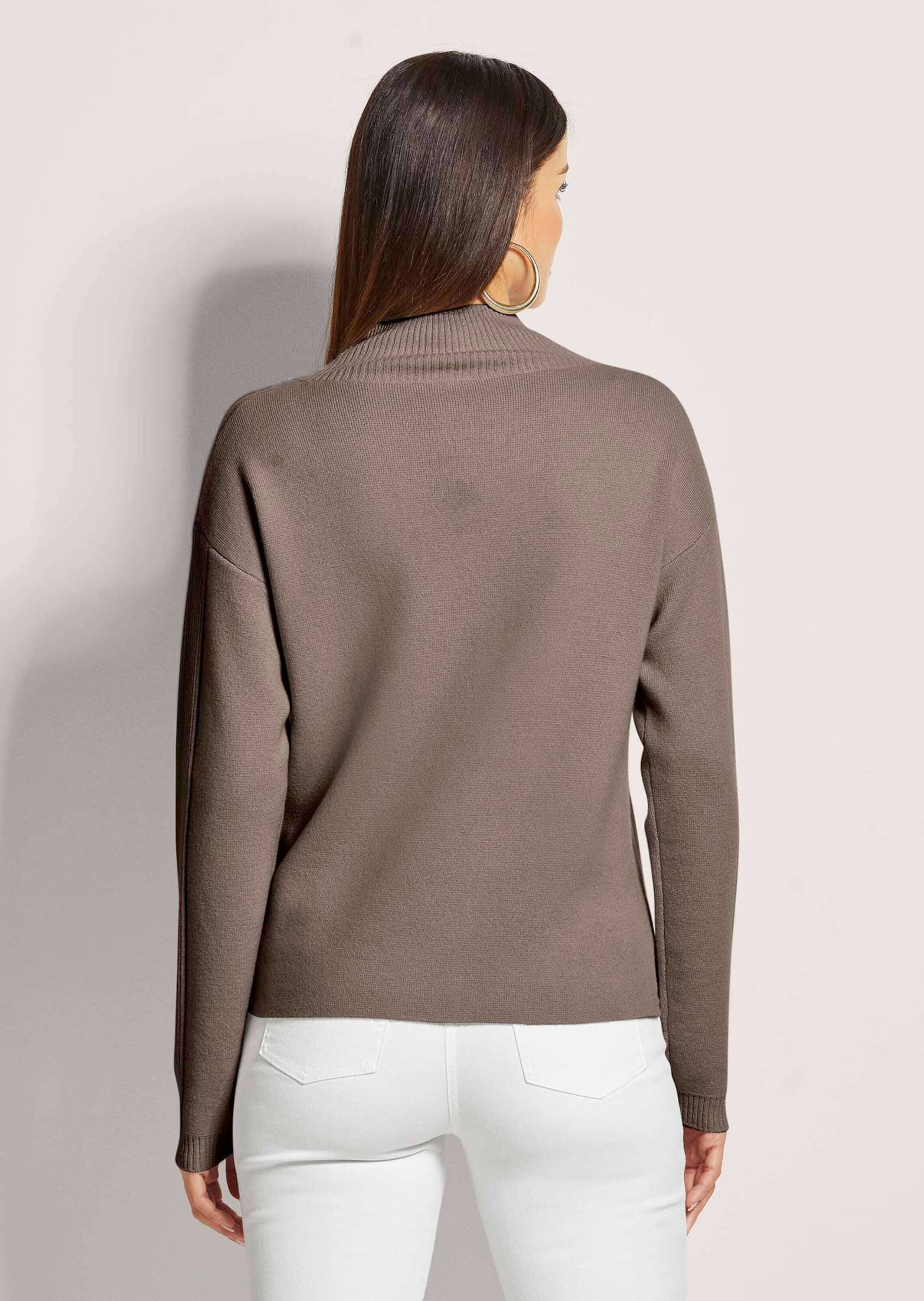 MADELEINE Longpullover »Strickpullover Kaschmir-Pullover mit Pointelle-Muster«