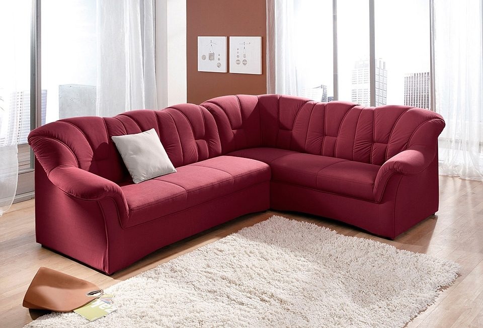 DOMO collection Ecksofa »Papenburg B/T/H: 242/190/84 cm L-Form« wahlweise mit Bettfunktion, Langer Schenkel links oder rechts