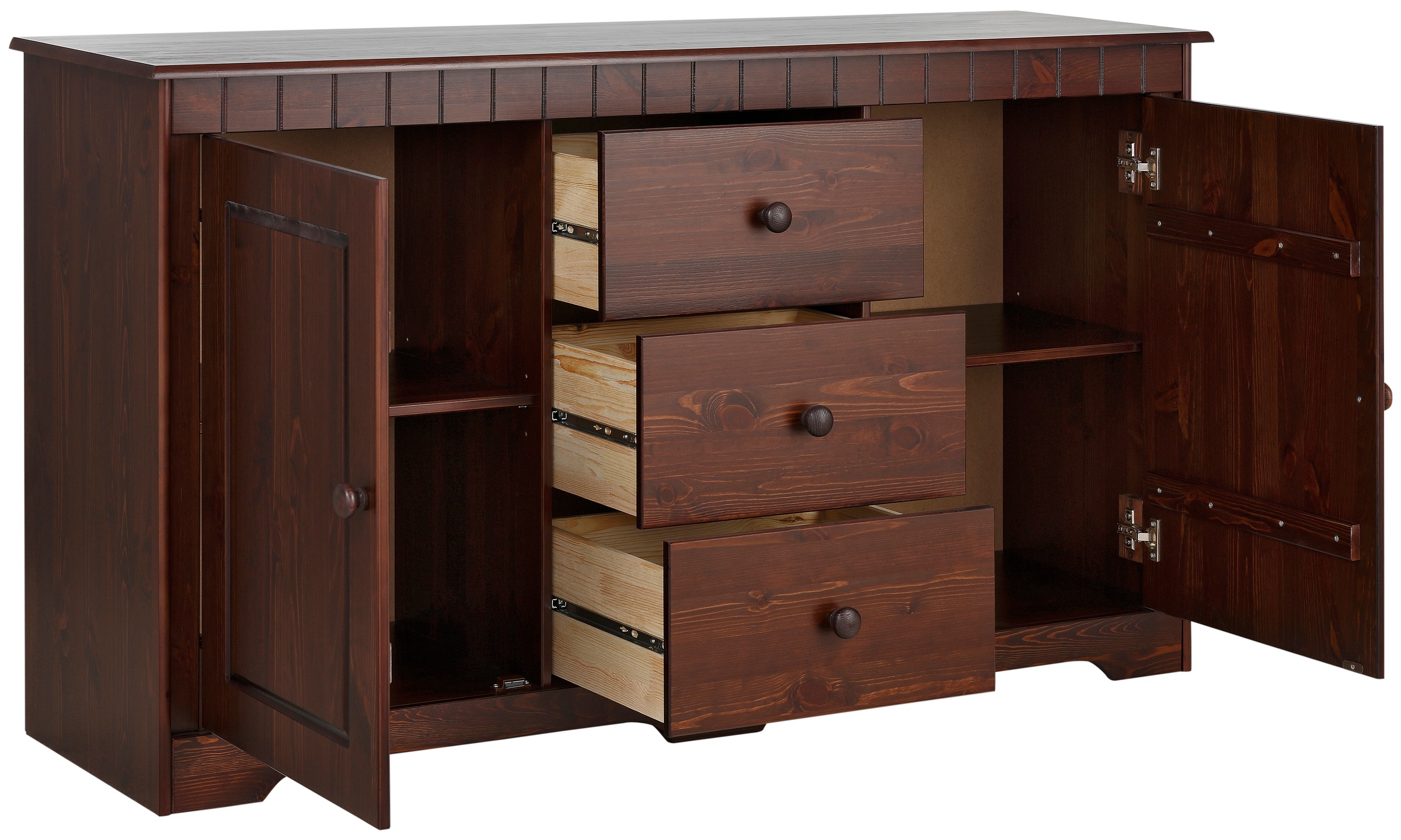 Home affaire Sideboard »Pöhl«, 140 cm breit, aus massiver Kiefer