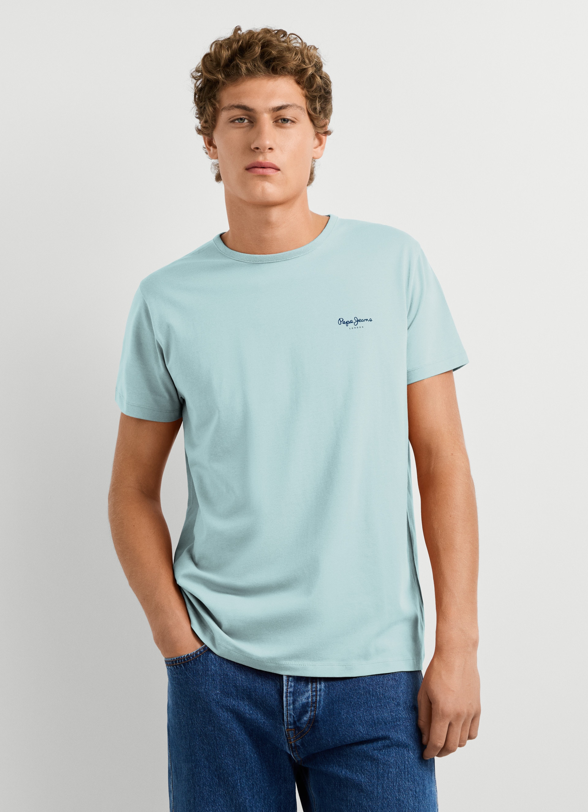 Pepe Jeans T-Shirt »ORIGINAL BASIC 3N« Rundhals mit kleinem Logodruck