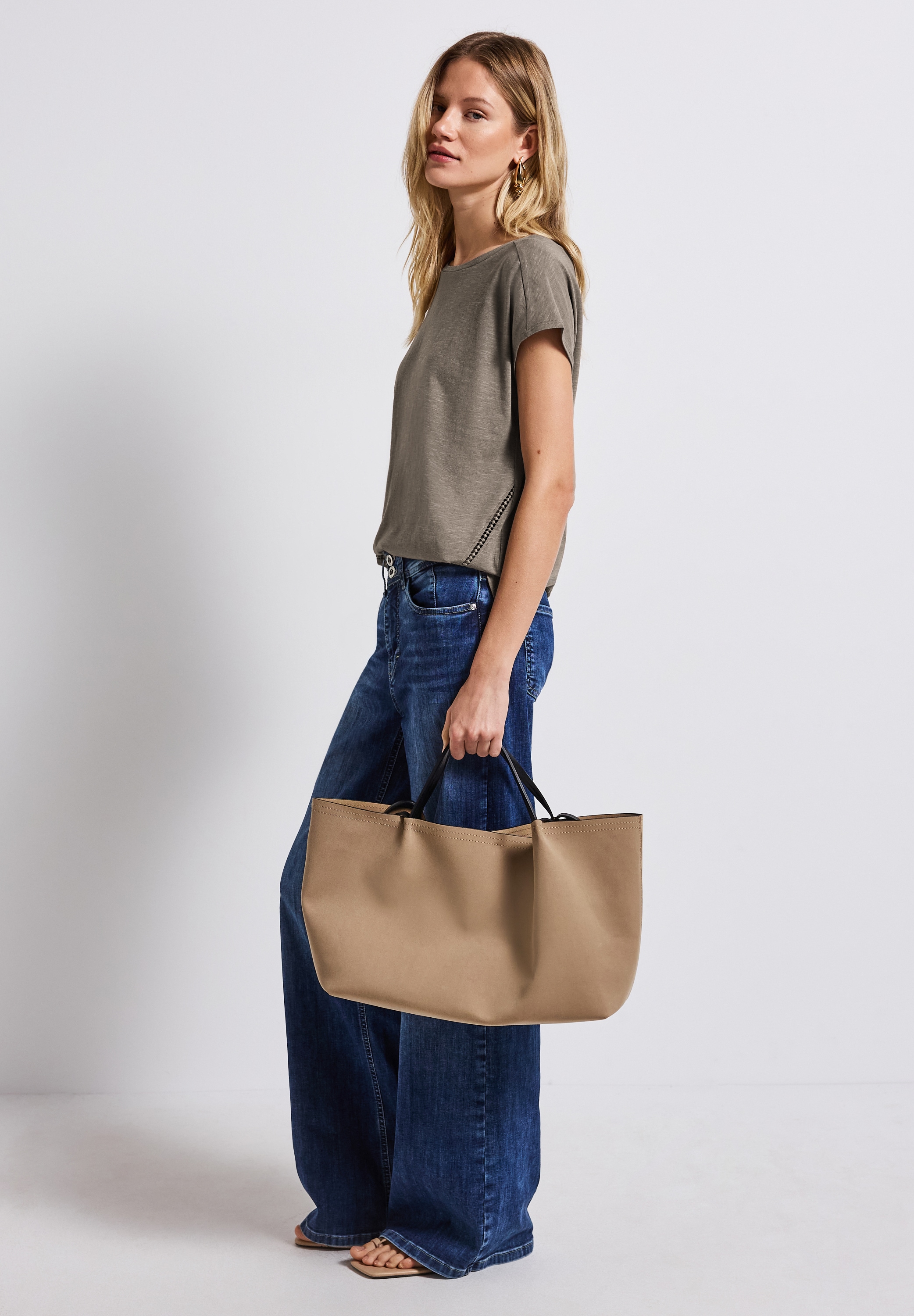 STREET ONE Shirttop, mit Häkeldetails
