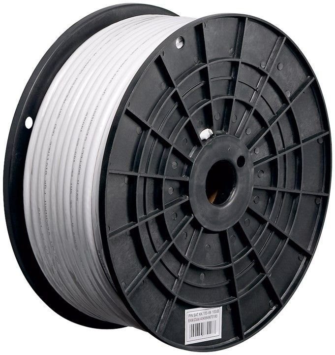 120 dB Koax-Antennenkabel »4x geschirmt, CCS, 100 m, Weiß«