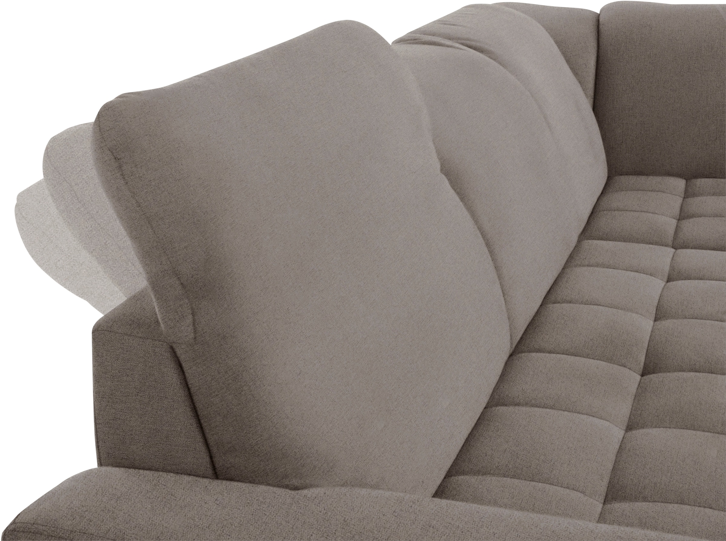 DOMO collection Ecksofa »Franzi L-Form«, wahlweise mit Kopfteilverstellung (dann Breite: 275 cm)