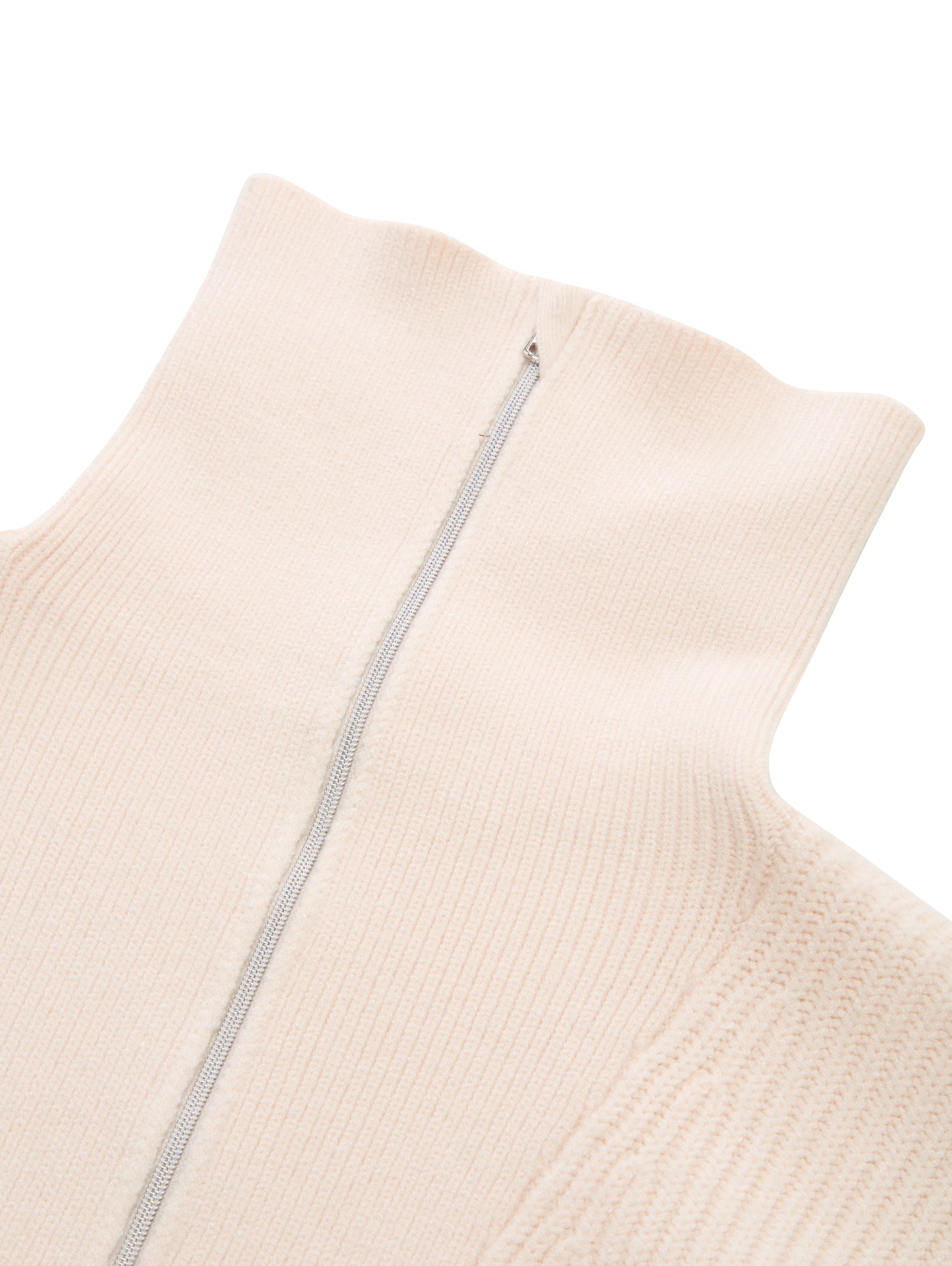 TOM TAILOR Strickpullover, kurz, mit Zipper und Schlauchkragen