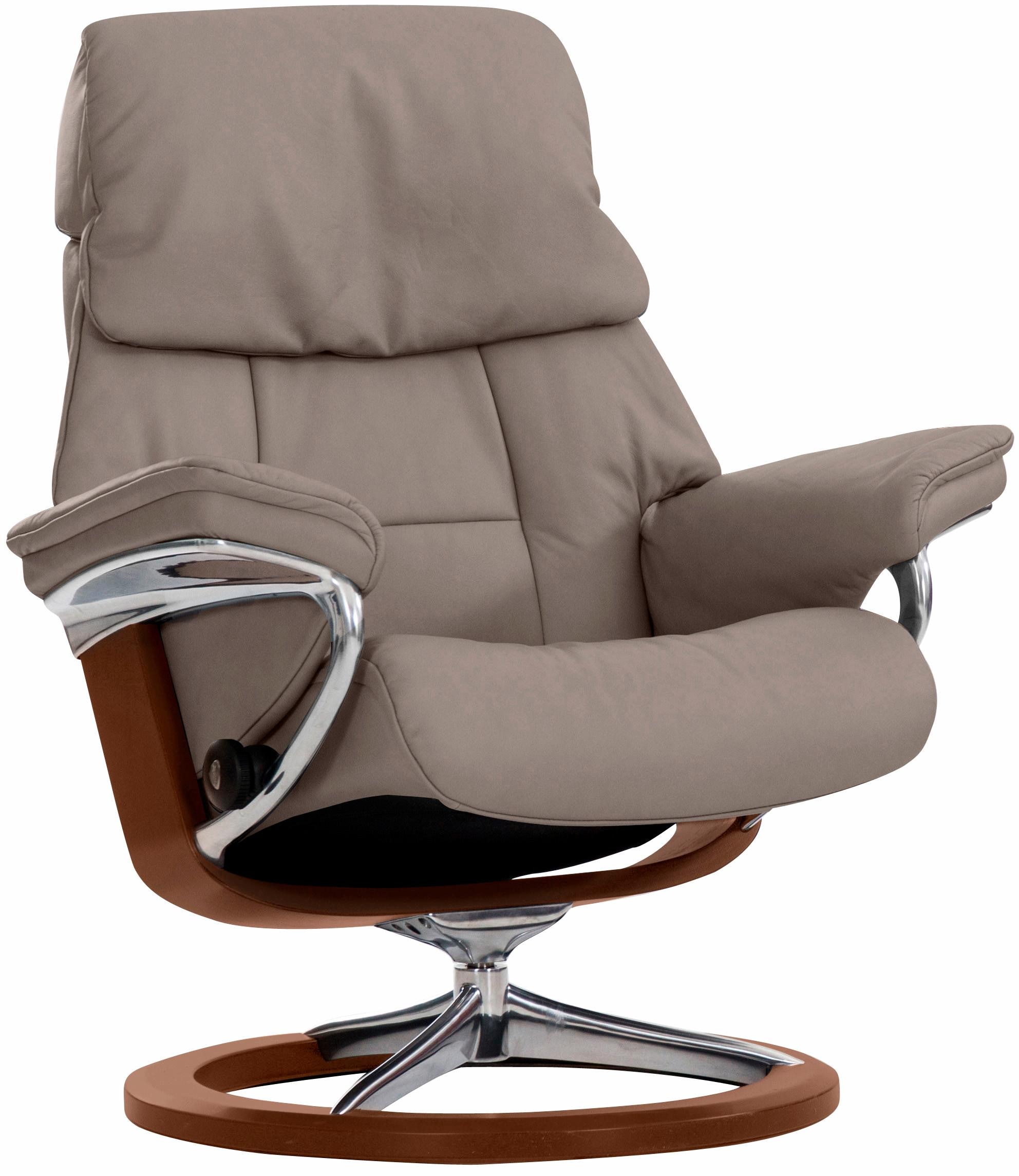 Stressless® Relaxsessel »Ruby« Set, Relaxsessel mit Hocker,  mit Signature Base, Größe S, Gestell Eiche, Wenge, Braun & Schwarz