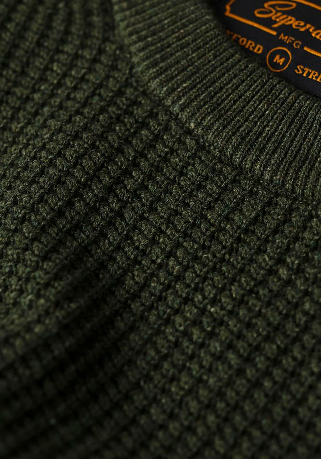 Superdry Strickpullover »TEXTURED CREW KNIT JUMPER«, mit strukturiertem Waffelstrickmuster