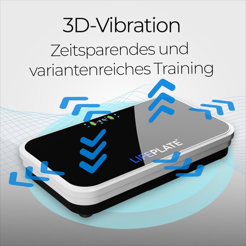 MAXXUS Vibrationsplatte »Lifeplate 2.0«, (Set, 3 tlg., mit Trainingsbändern-mit Trainingsplan)