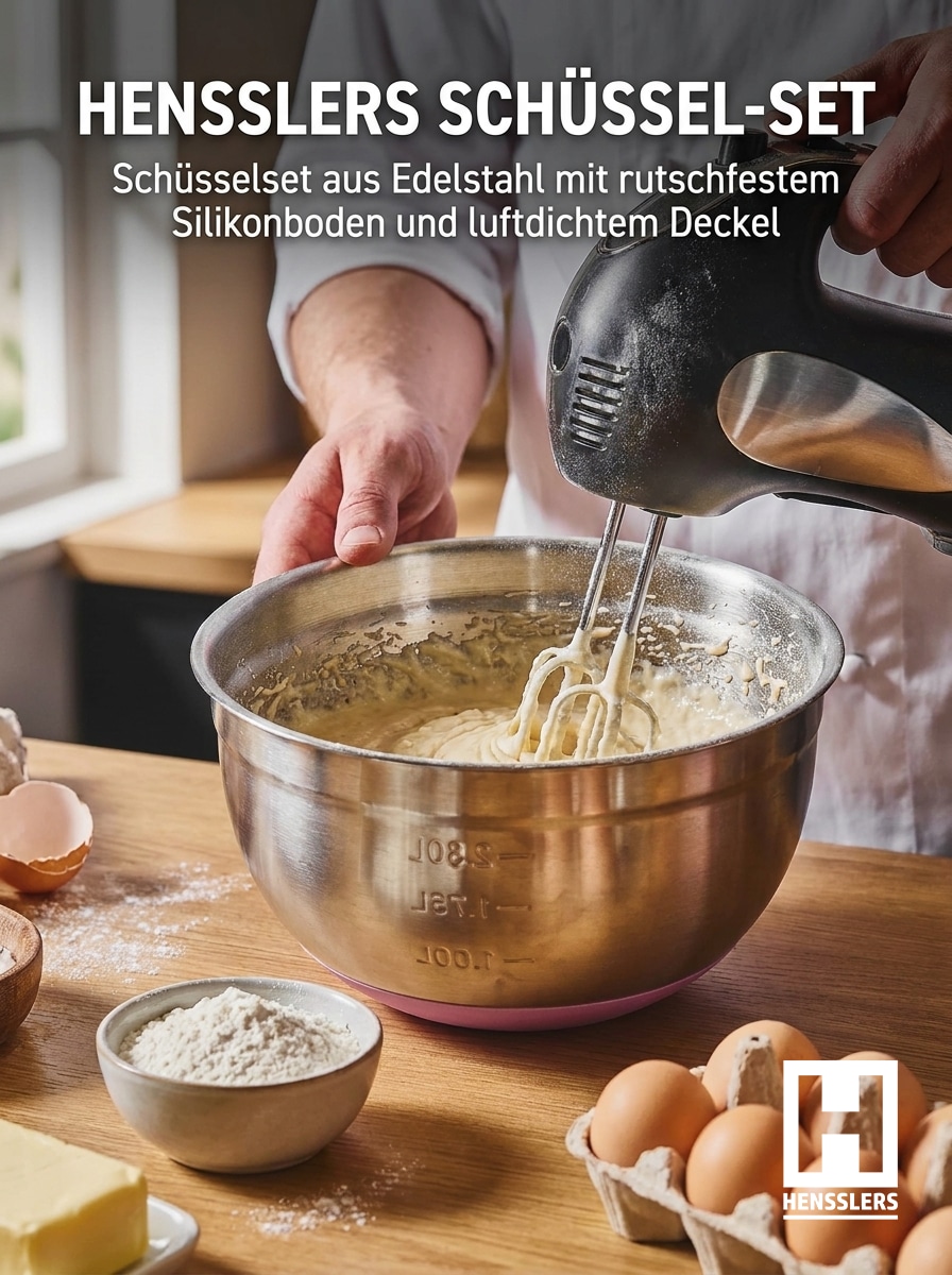 HENSSLERS Schüssel aus Edelstahl 5-teilig