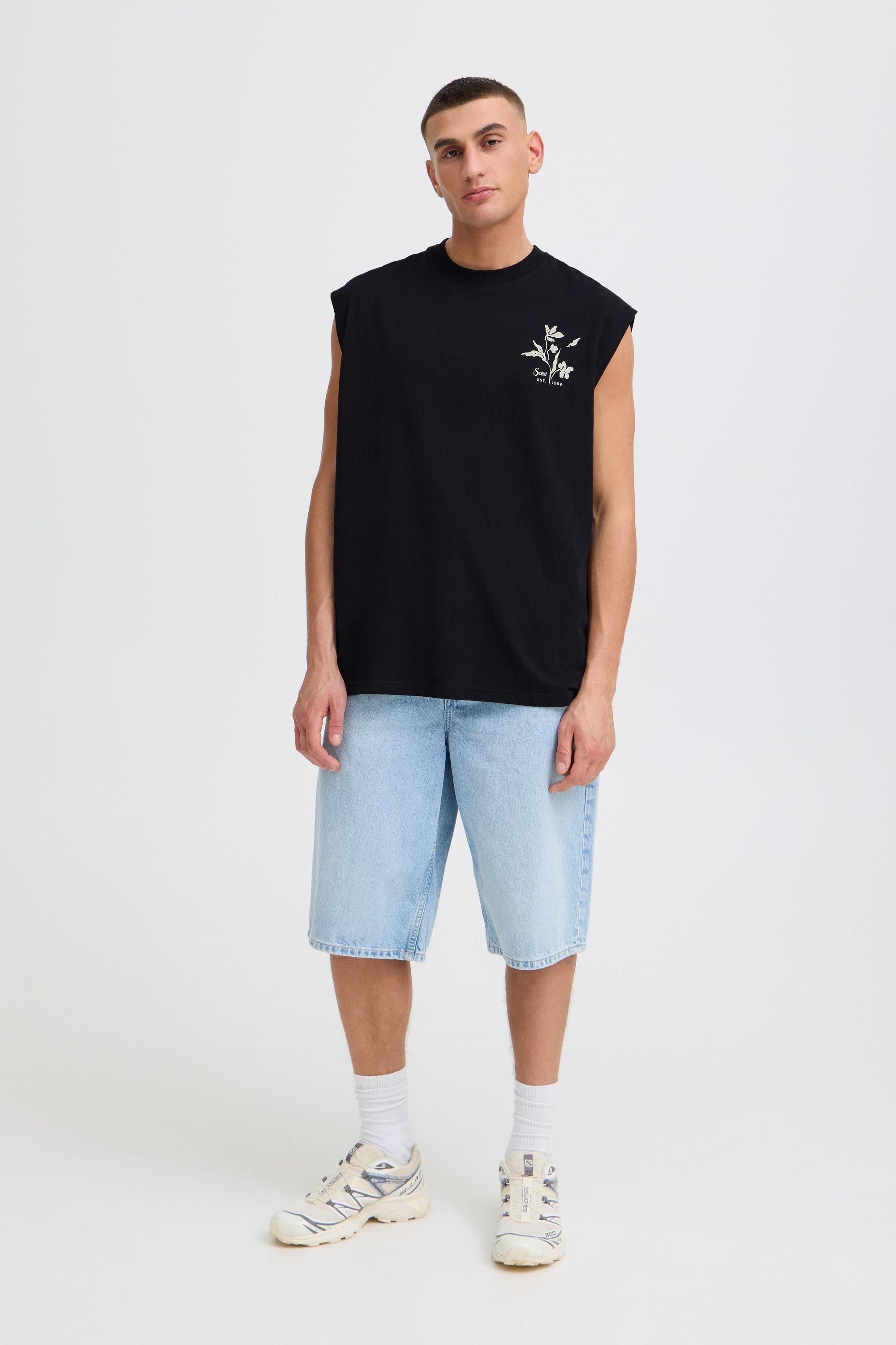 !Solid Longtop »Rundhalsshirt SDAmon Oversized«