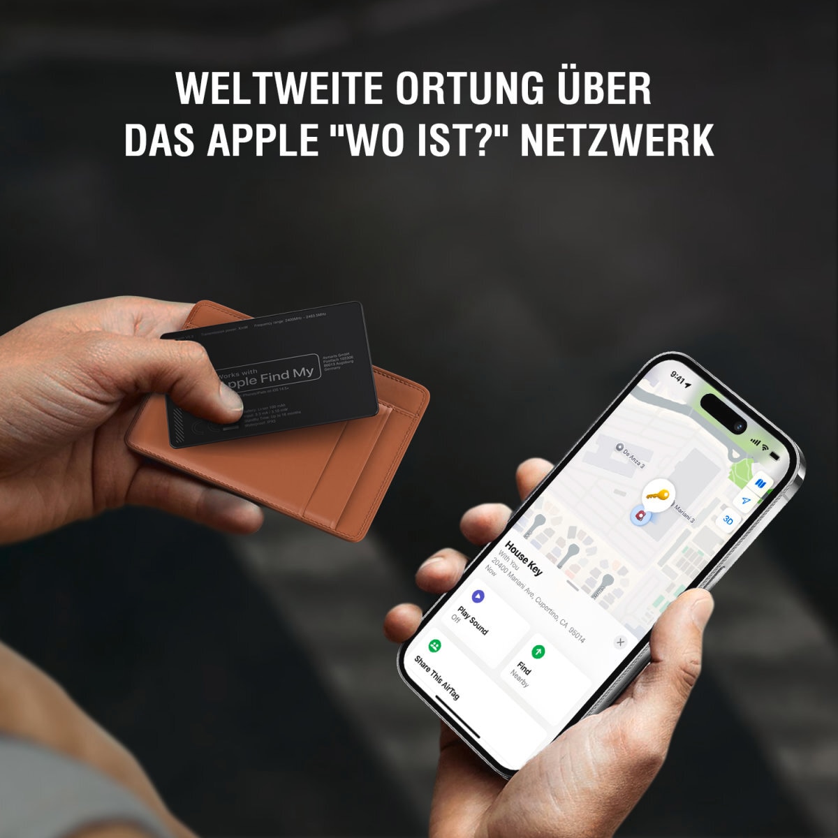 4smarts GPS-Tracker »SkyTag Card ReCharge«, SkyTag im Kreditkarten Format für dein Portemonnaie