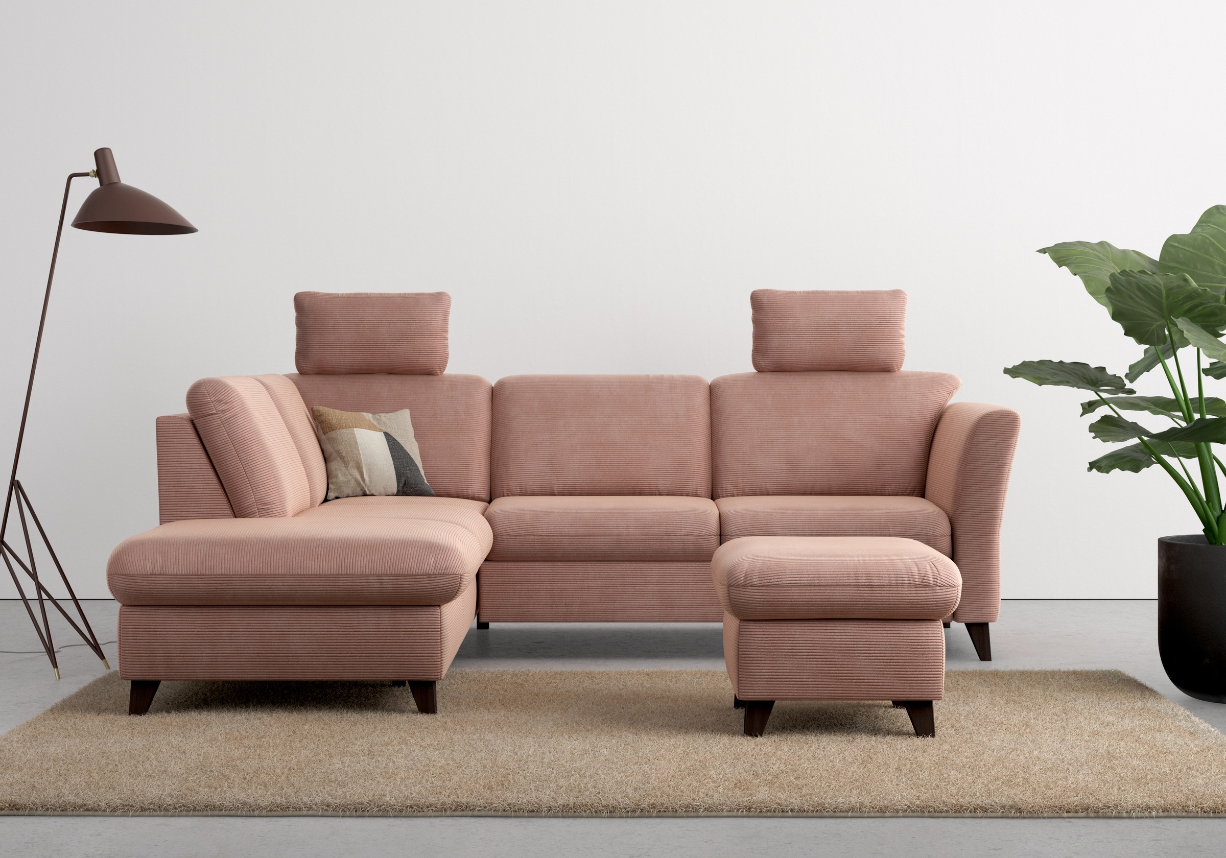 Home affaire Ecksofa »Trelleborg L-Form« wahlweise mit Bettfunktion und Bettkasten, inkl. Federkern-Polsterung