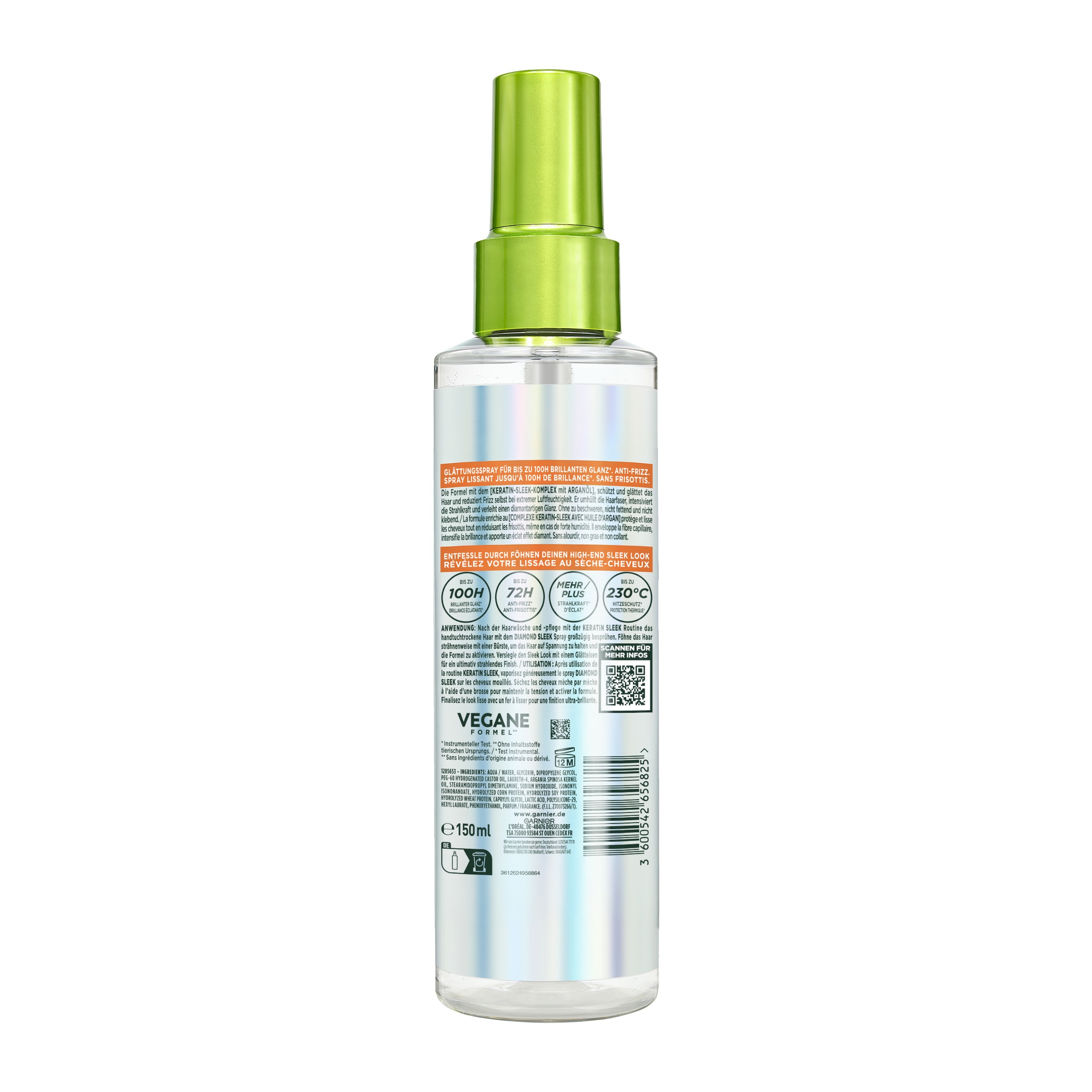 GARNIER Haarpflege-Spray »Garnier Fructis Diamond Sleek Shine-Coat Glättungsspray«