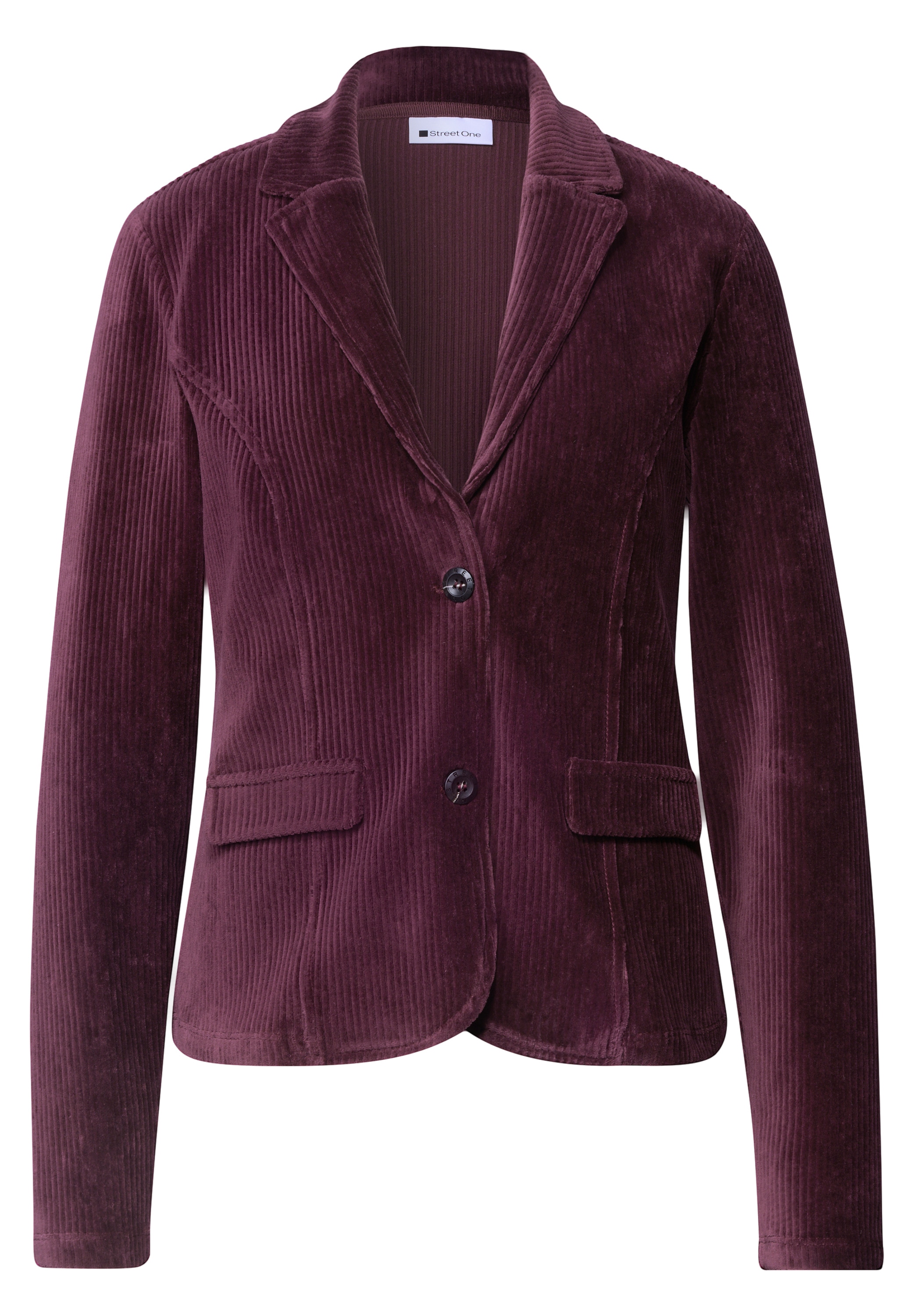 STREET ONE Jackenblazer Cord mit Reverskragen und Knöpfen