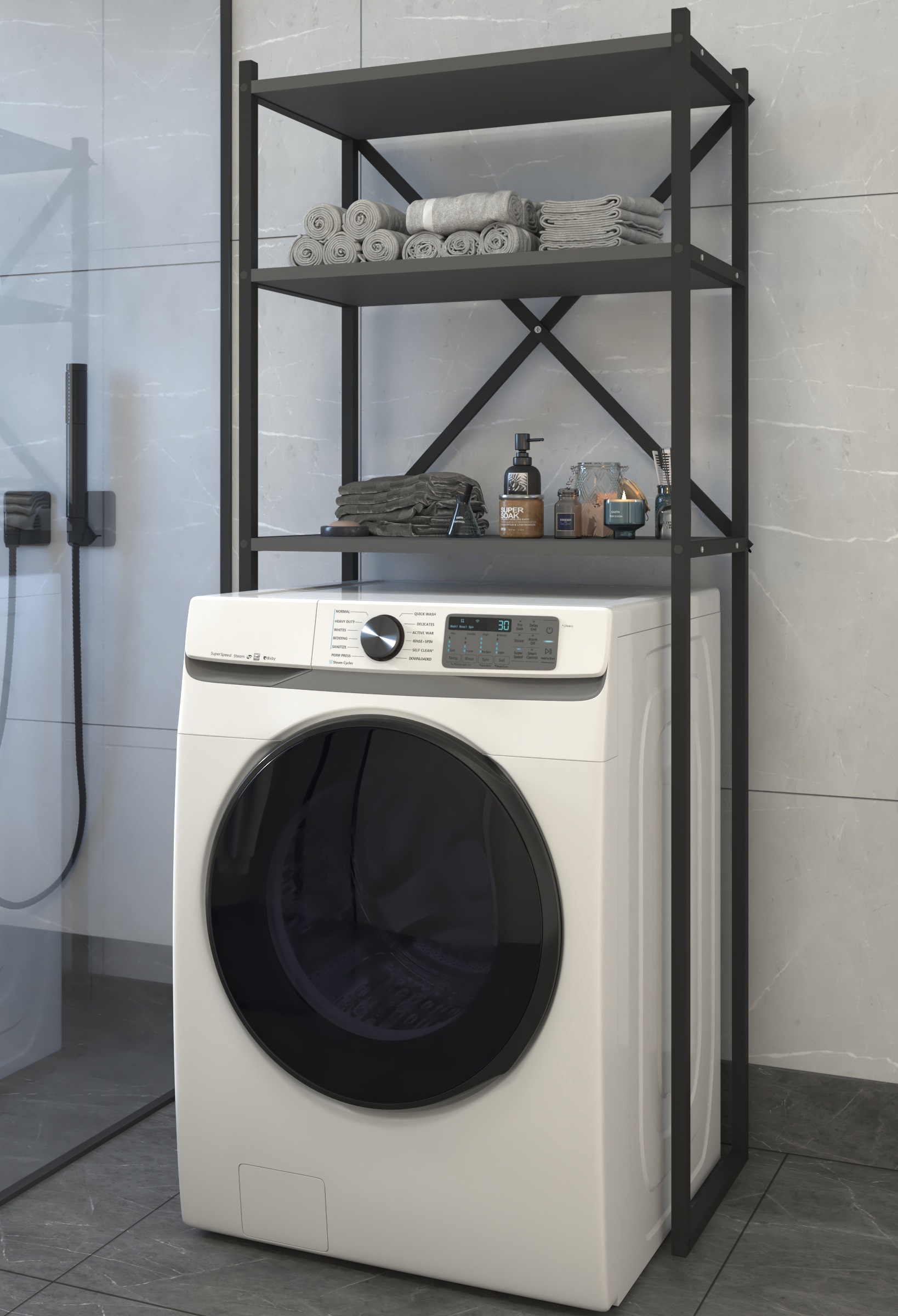 VCM Waschmaschinenumbauschrank »Waschmaschine Toilette Überbau Schrank Insasi«