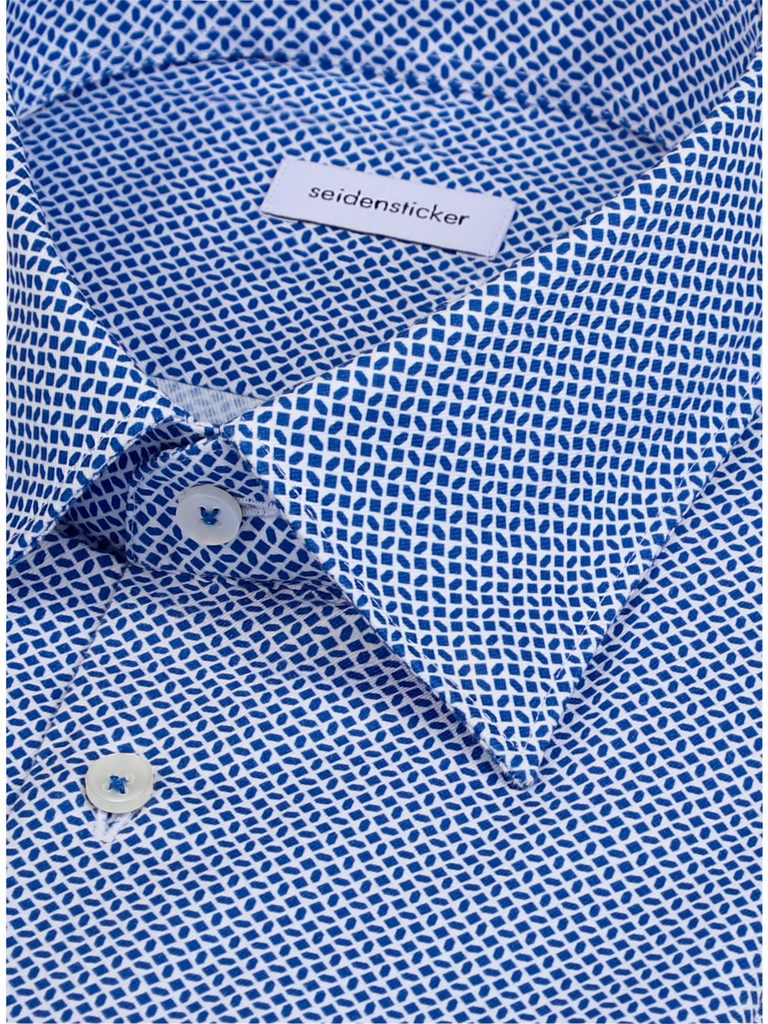 seidensticker Businesshemd »Schwarze Rose« Shaped 1/1 Covered-Button-Down-Kragen Druck