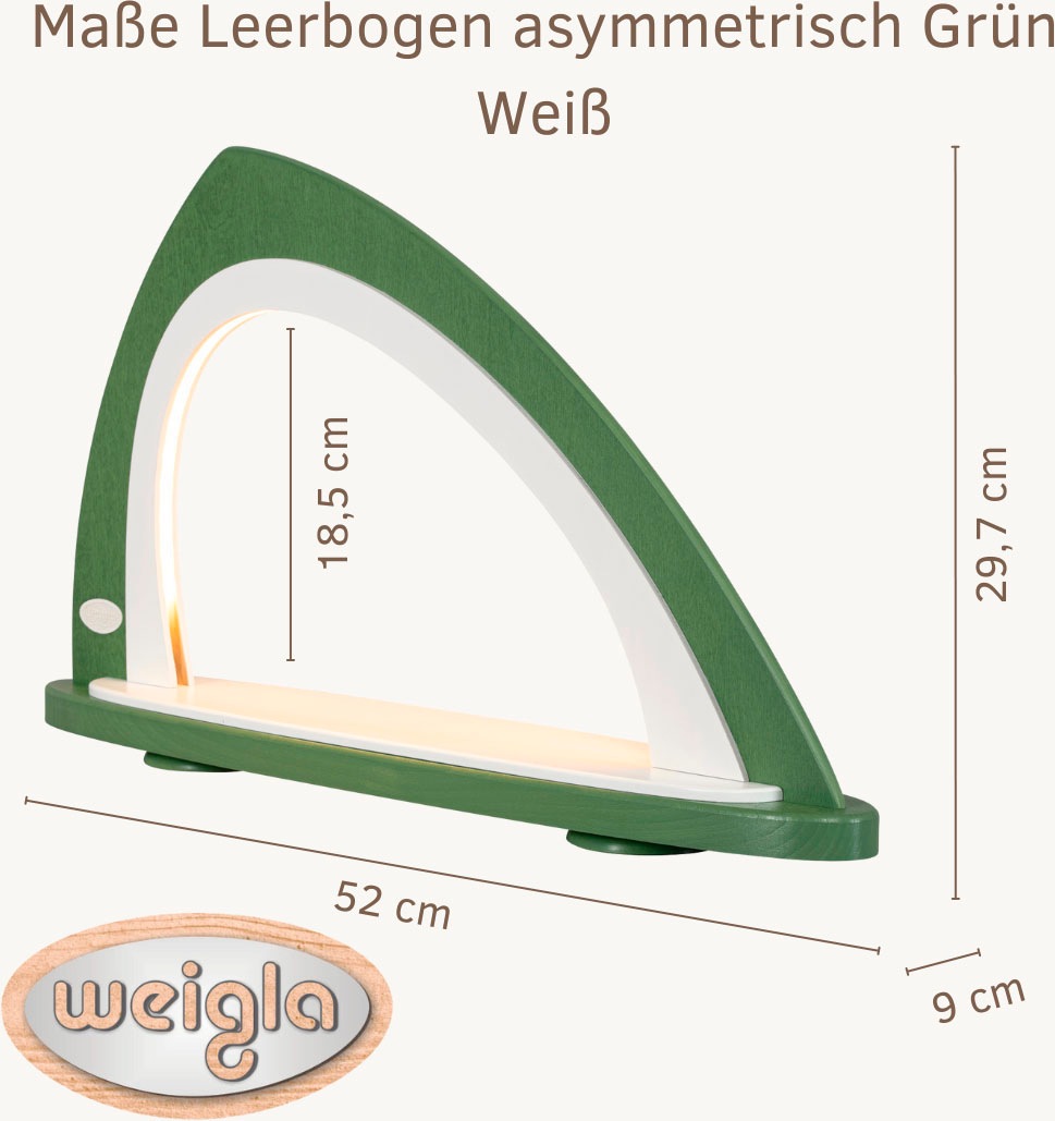 Weigla LED Schwibbogen »Weihnachtsdeko, Made in Germany«, Leerbogen zum Selbstbestücken, asymmetrisch