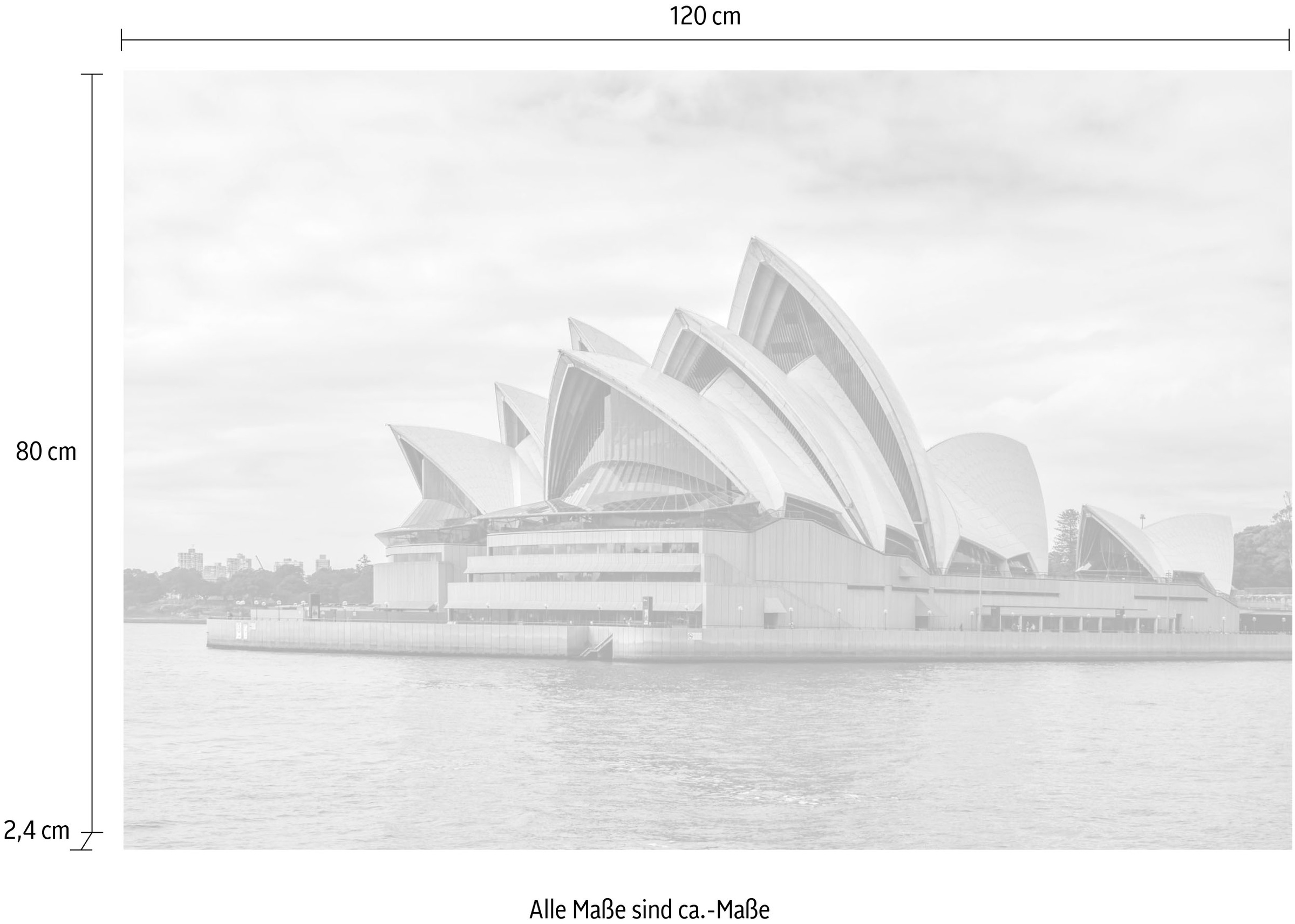 queence Acrylglasbild »Opernhaus in Sydney«, Elemente der Architektur-Gebäude-Städte-Skyline, Fine Art-Print in Galeriequalität
