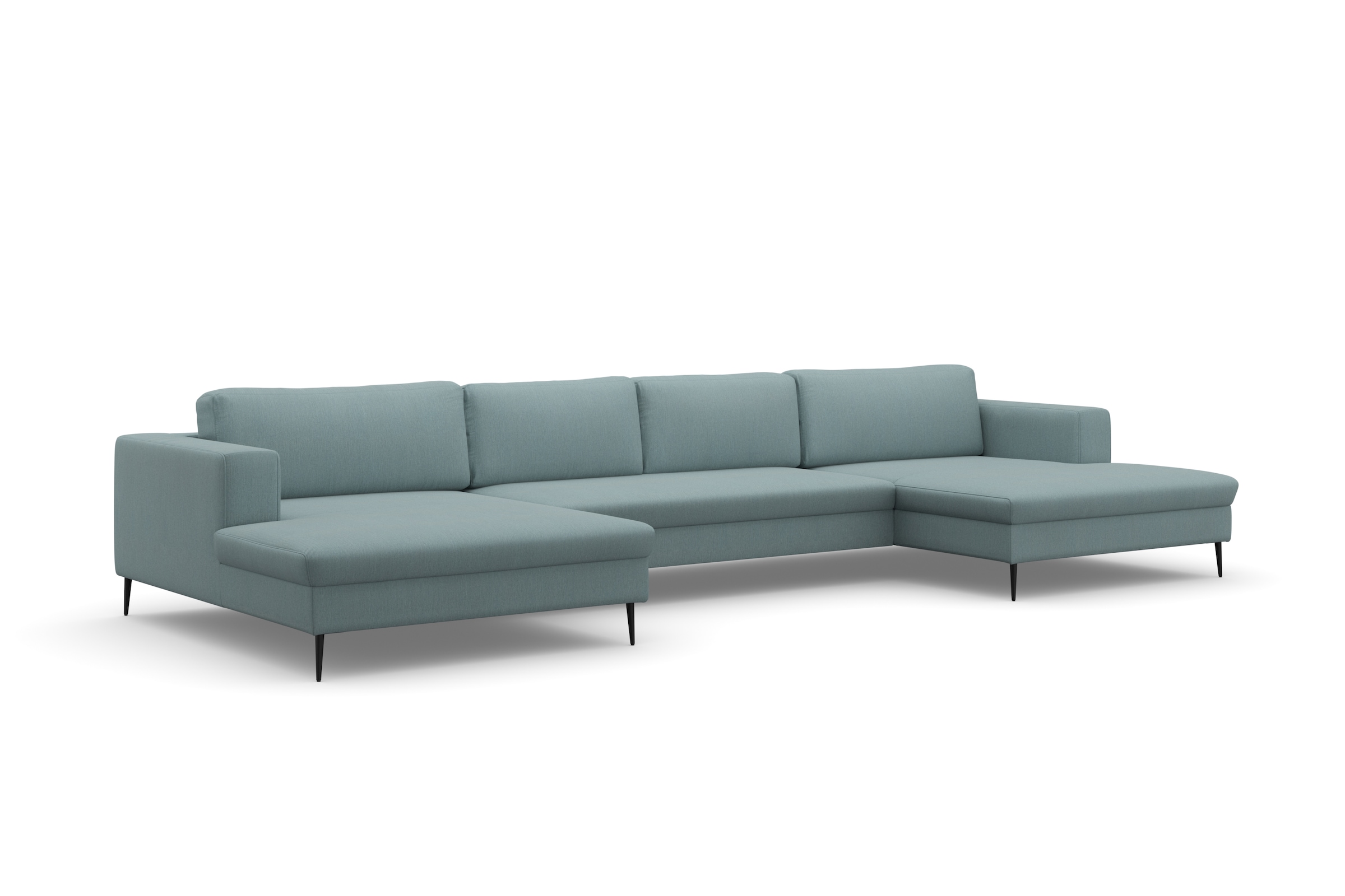 DOMO collection Wohnlandschaft »Modica U-Form aktuelles, kubisches Design mit 2 Recamieren, viel Platz« XXL, in moderner Optik mit, 2 großzügigen Recamieren, auch in Cord