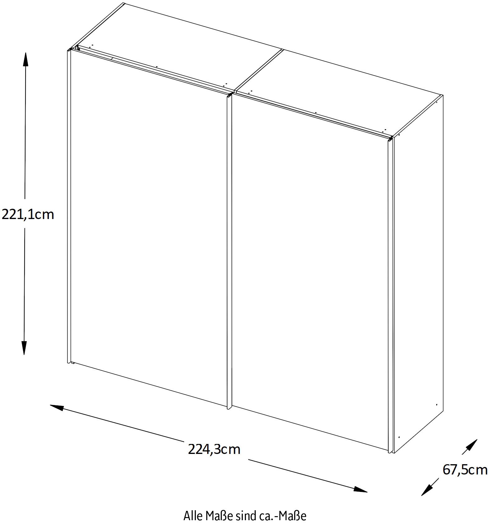 STAUD Schwebetürenschrank »Includo, Made in Germany«, Mit vier verschiedenen Ausstattungsvarianten