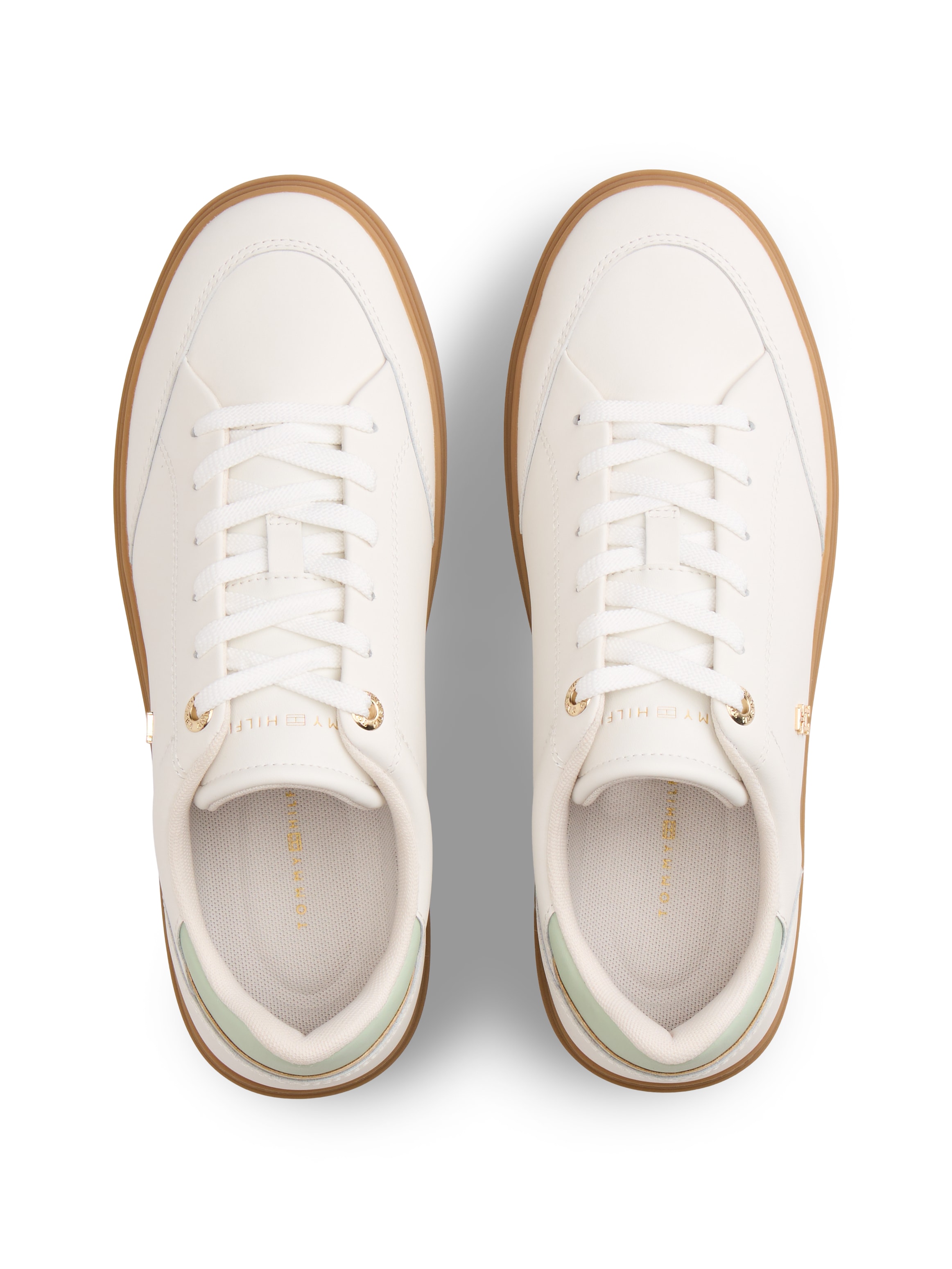 Tommy Hilfiger Plateausneaker »TH CHIC SNEAKER ELEVATED«  , Freizeitschuh, Halbschuh, Schnürschuh mit Kontrastbesätzen