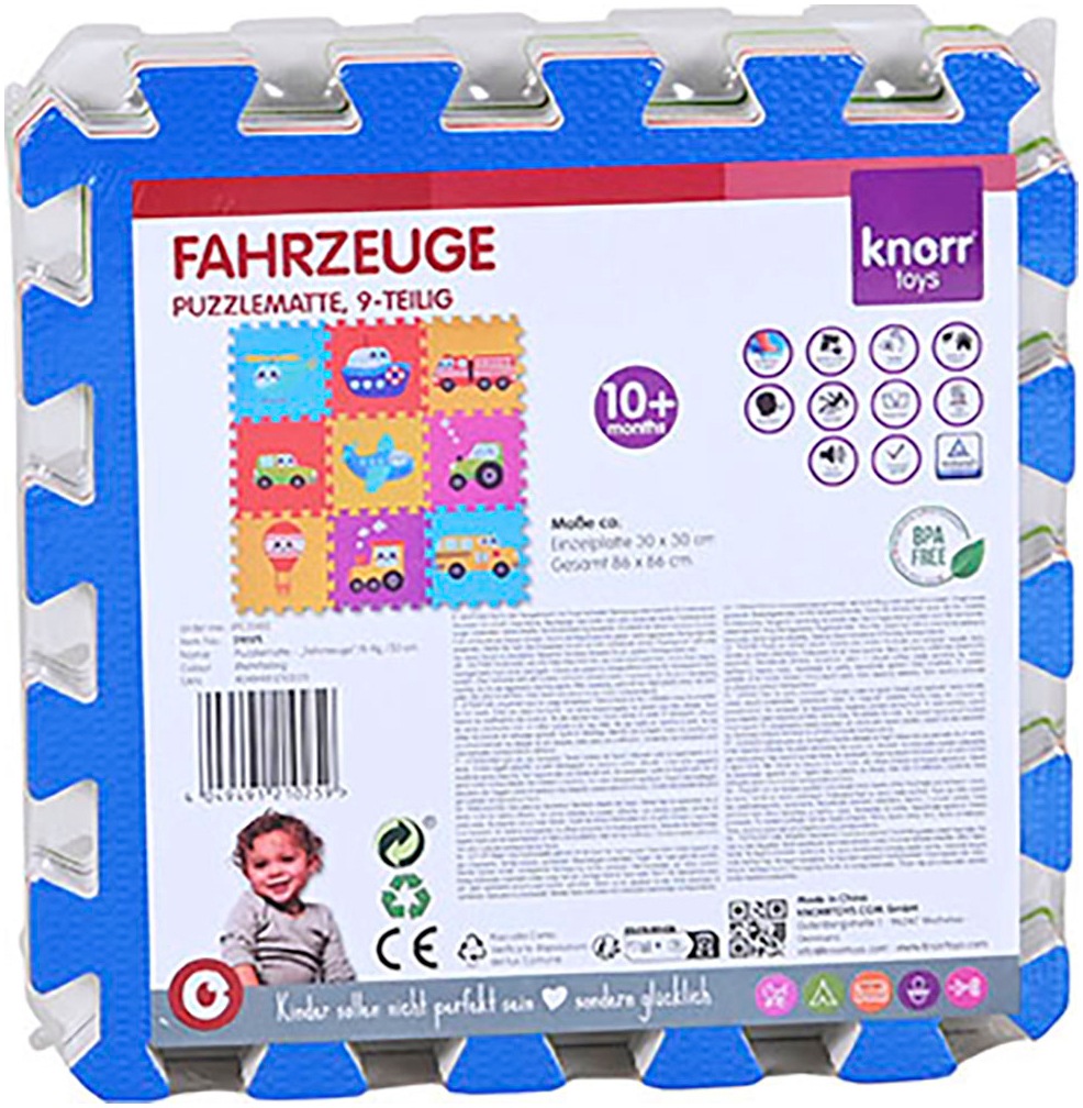 Knorrtoys® Puzzle »Fahrzeuge«, Puzzlematte, Bodenpuzzle