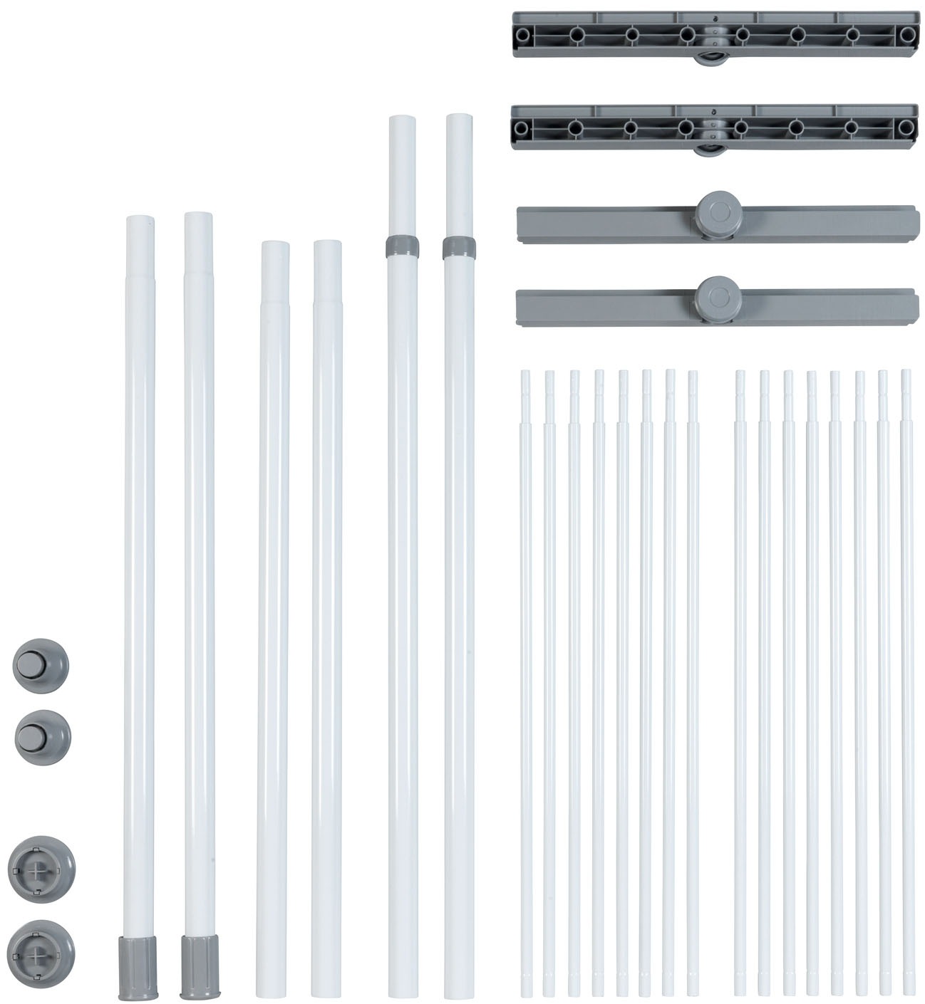 WENKO Teleskopregal »Modell Herkules Twin«, (Set), 2 Trägerstangen, 2 verstellbare Ablagen, ideal für Bad & Abstellkammer