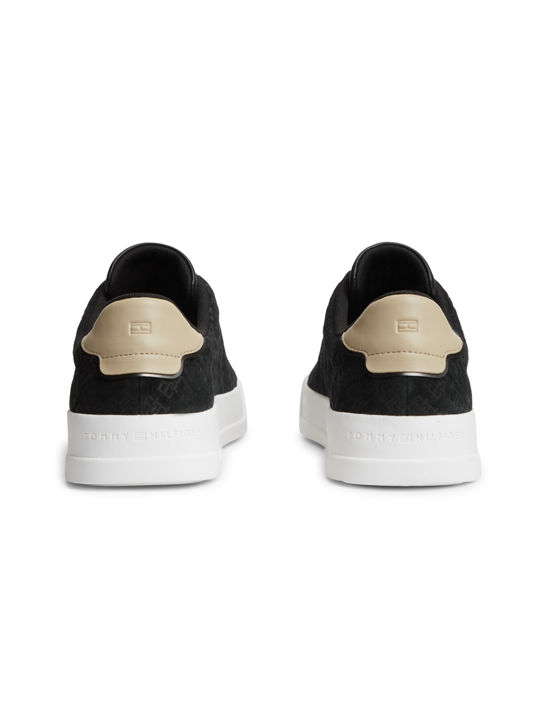 Tommy Hilfiger Sneaker »TH COURT LTH MIX  MONOGRAM«  Freizeitschuh, Halbschuh, Schnürer mit TH-Allover-Prägung