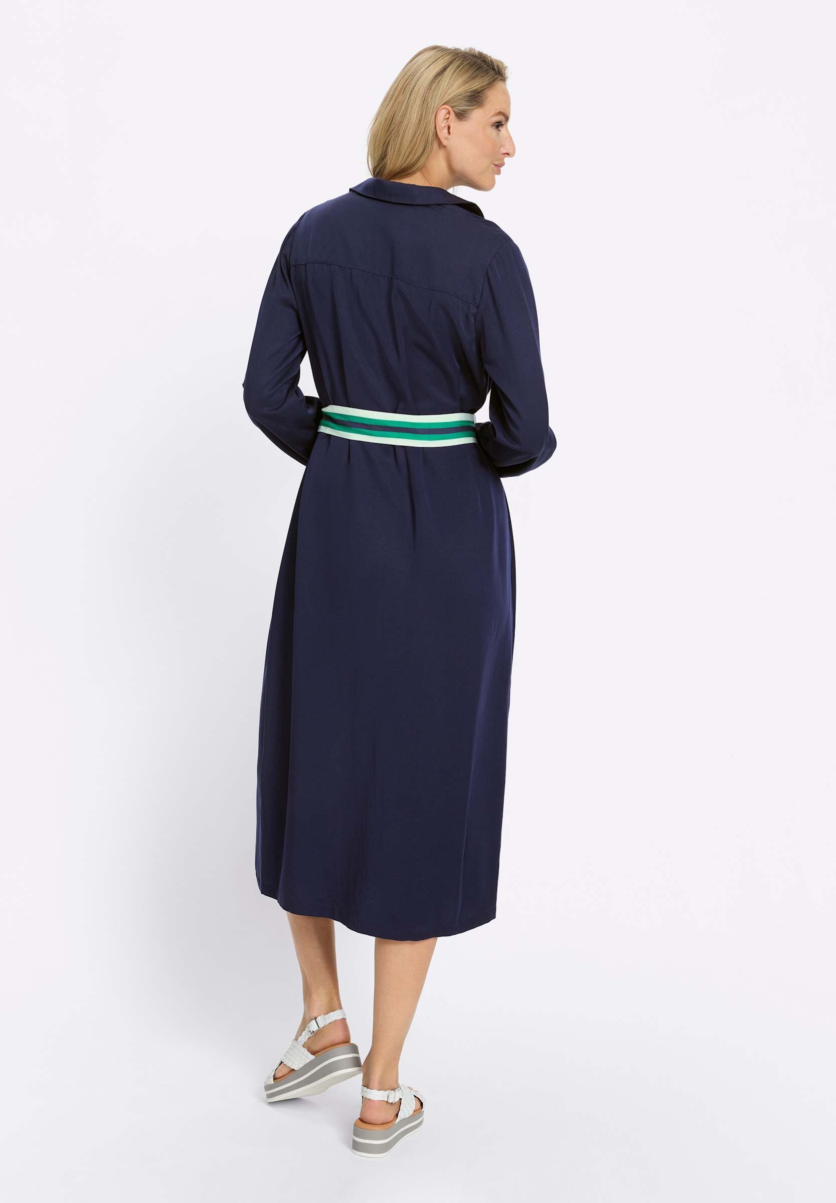 heine Hemdblusenkleid »Lyocell-Kleid Hemdblusenkleid inklusive Bindegürtel« Ohne Taschen