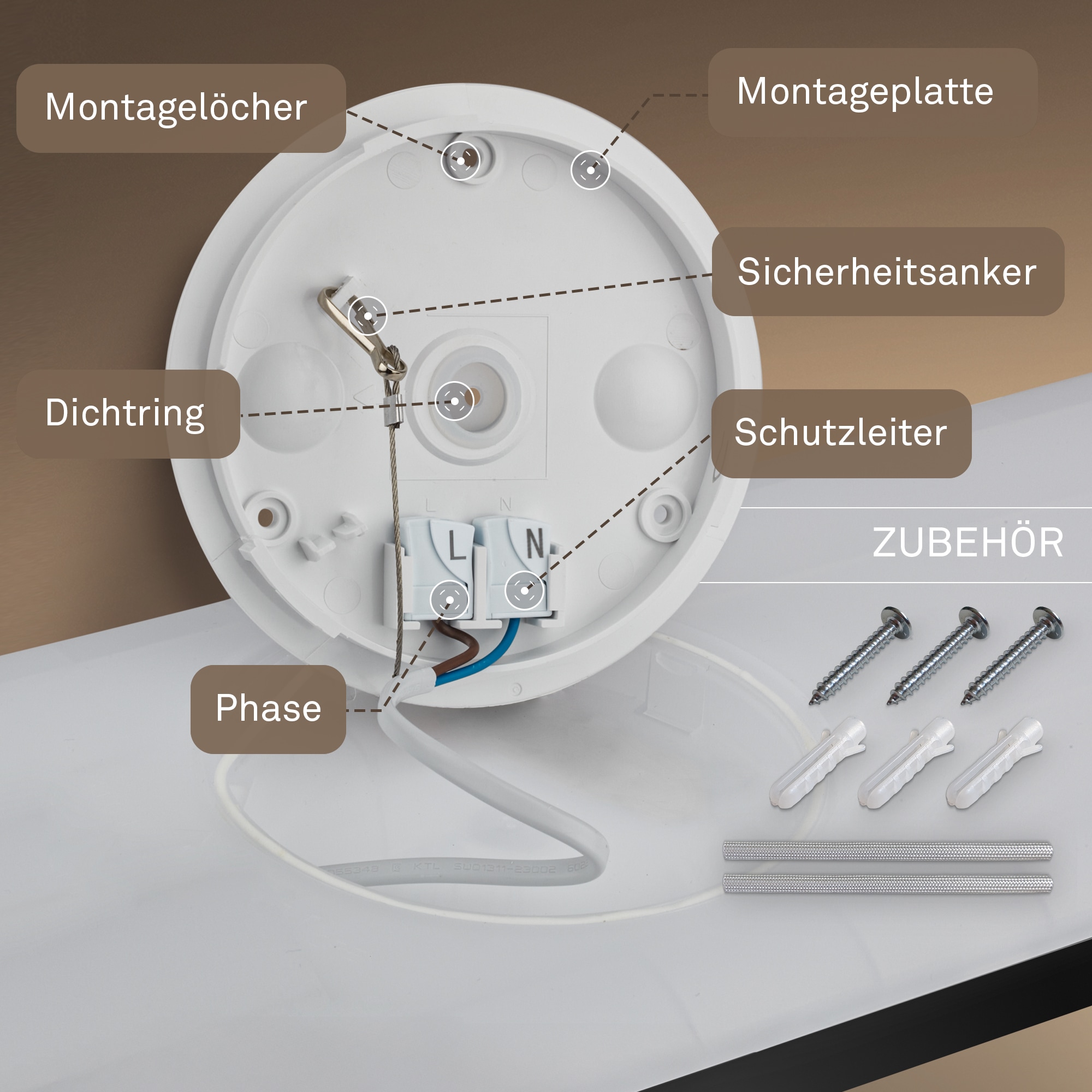 B.K.Licht LED Panel »SHALLOW« LED-Board 1 Stk. Neutralweiß 29x29x3 cm, Badlampe, Badezimmer, Küche, Wohnzimmer