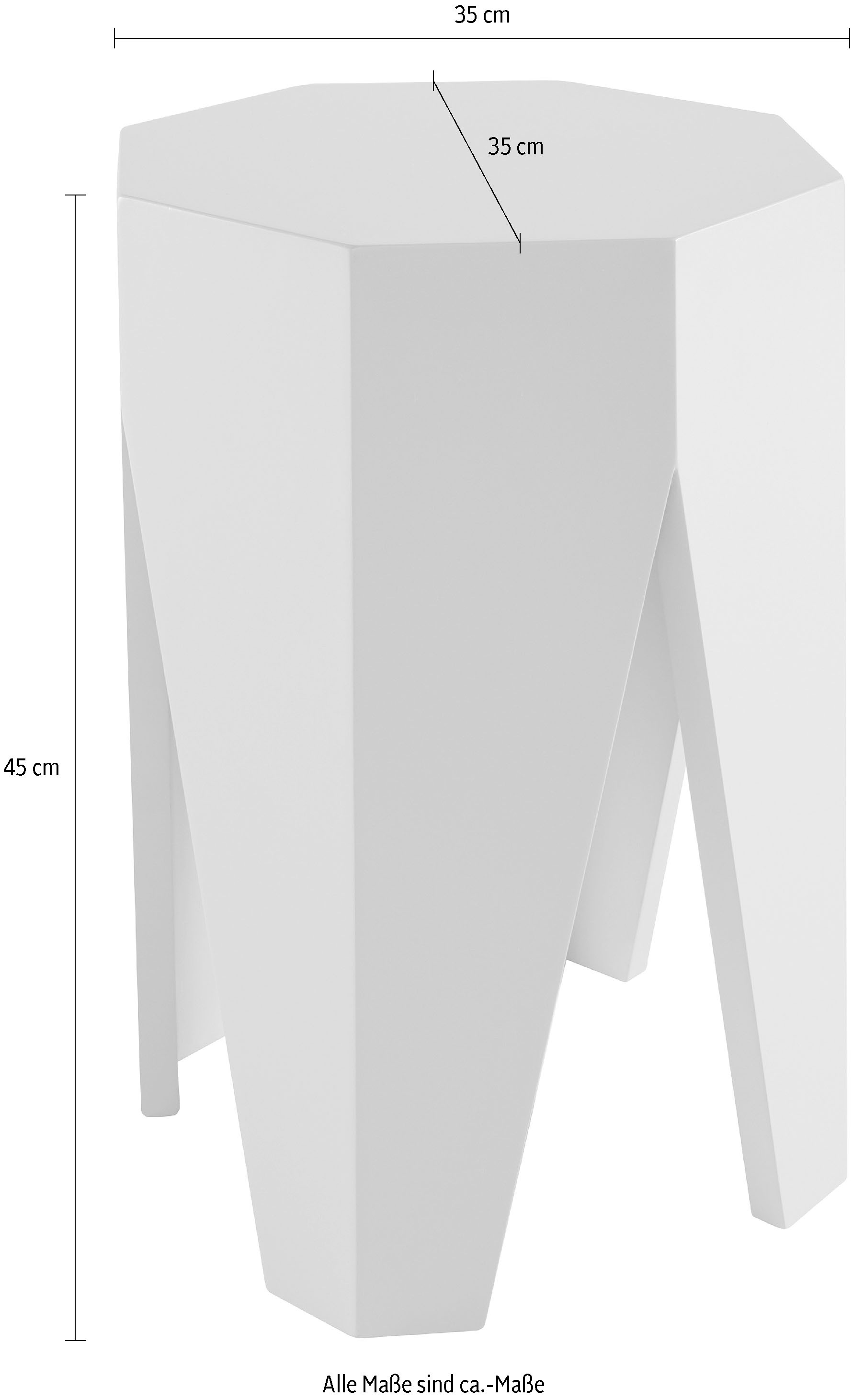s.Oliver Beistelltisch »Högsby« aus lackiertem MDF in salbeigrün, Breite 35, Höhe 45 cm