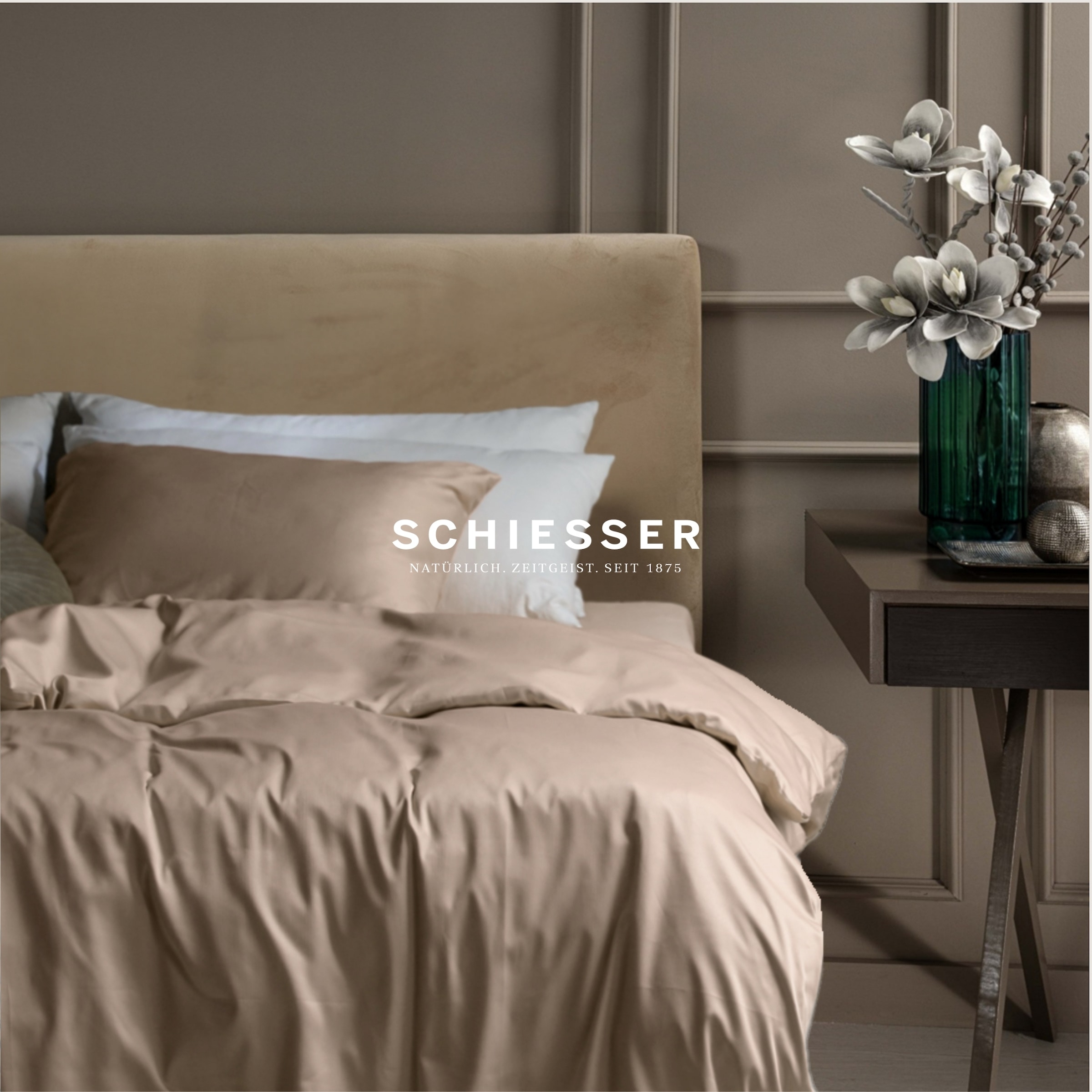 Schiesser Kissenhülle »Ella Premium Kissenhüllenset aus feinstem Baumwollsatin, 40x80 cm«, (2 St.), Made in Green