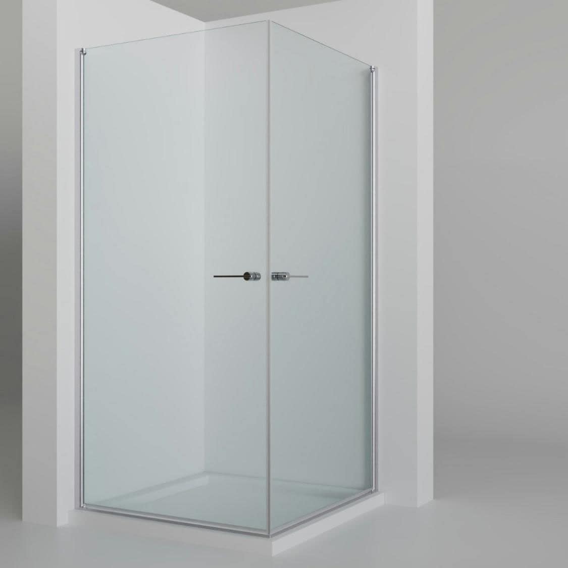 welltime Eckdusche »Firenze« Rahmenloses Design mit extravaganten Griffen, 6mm ESG