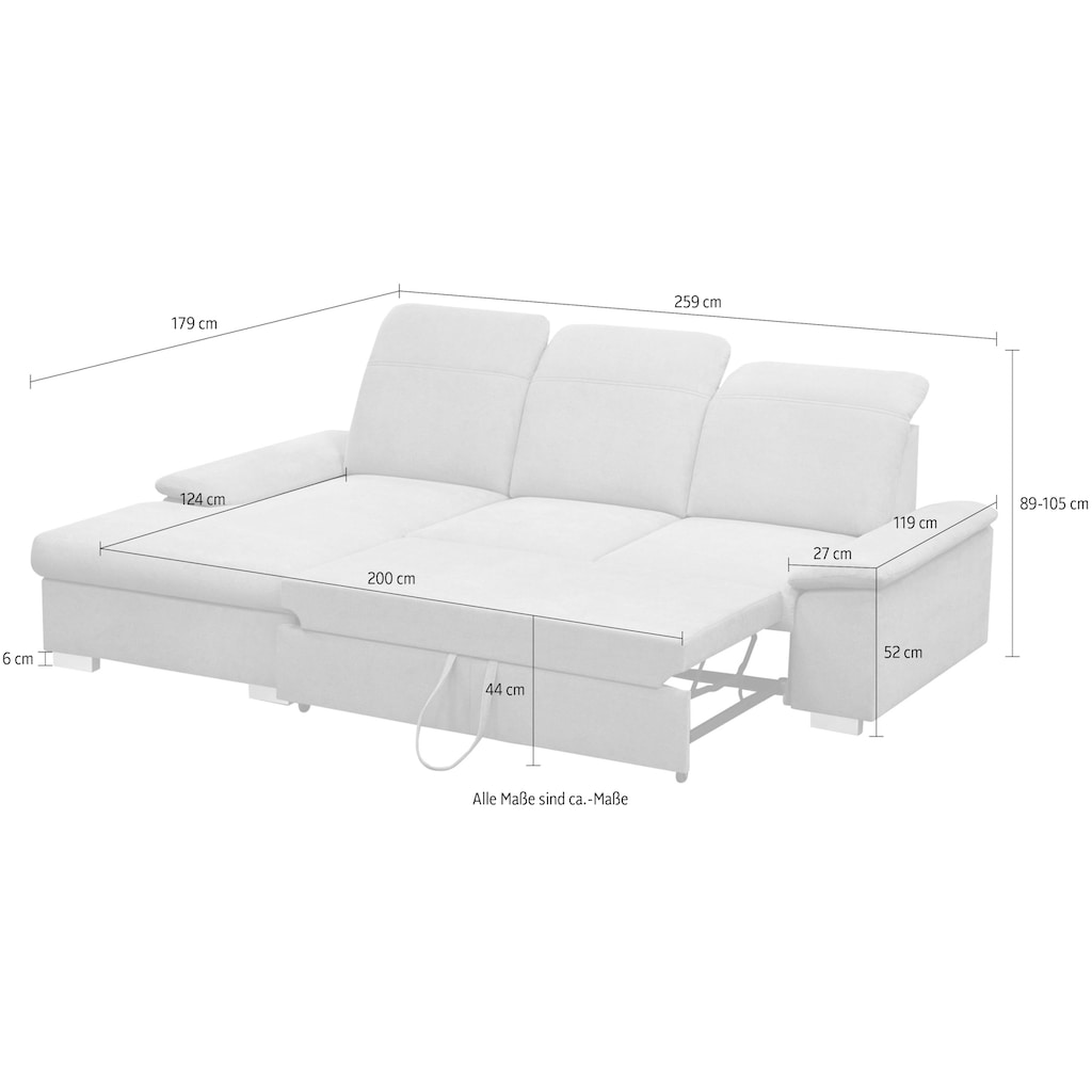 CALIZZA INTERIORS Ecksofa »Moli 2«