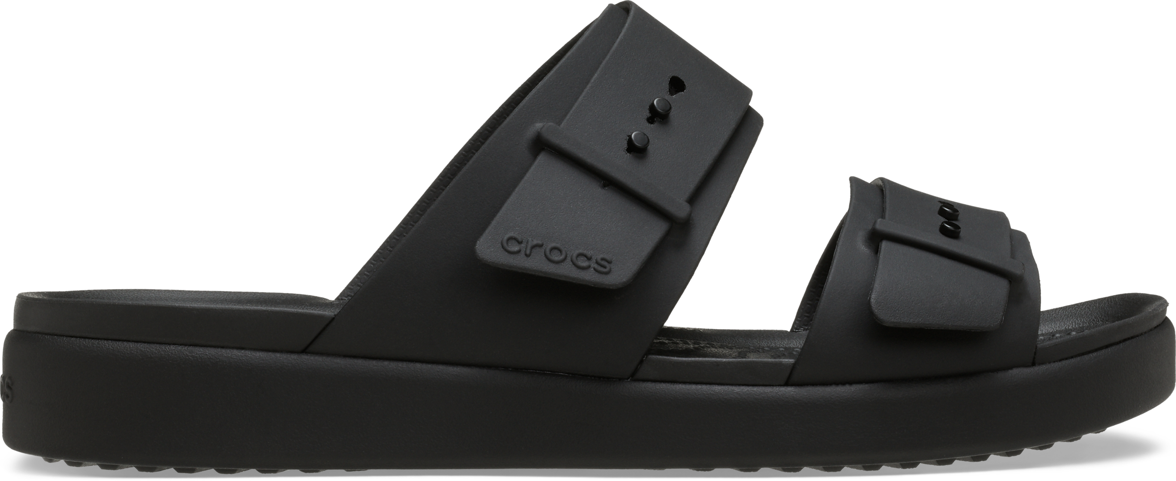 Crocs Pantolette »Brooklyn Buckle Low«  Sommerschuh, Strandschuh, Hausschuh mit Softfußbett