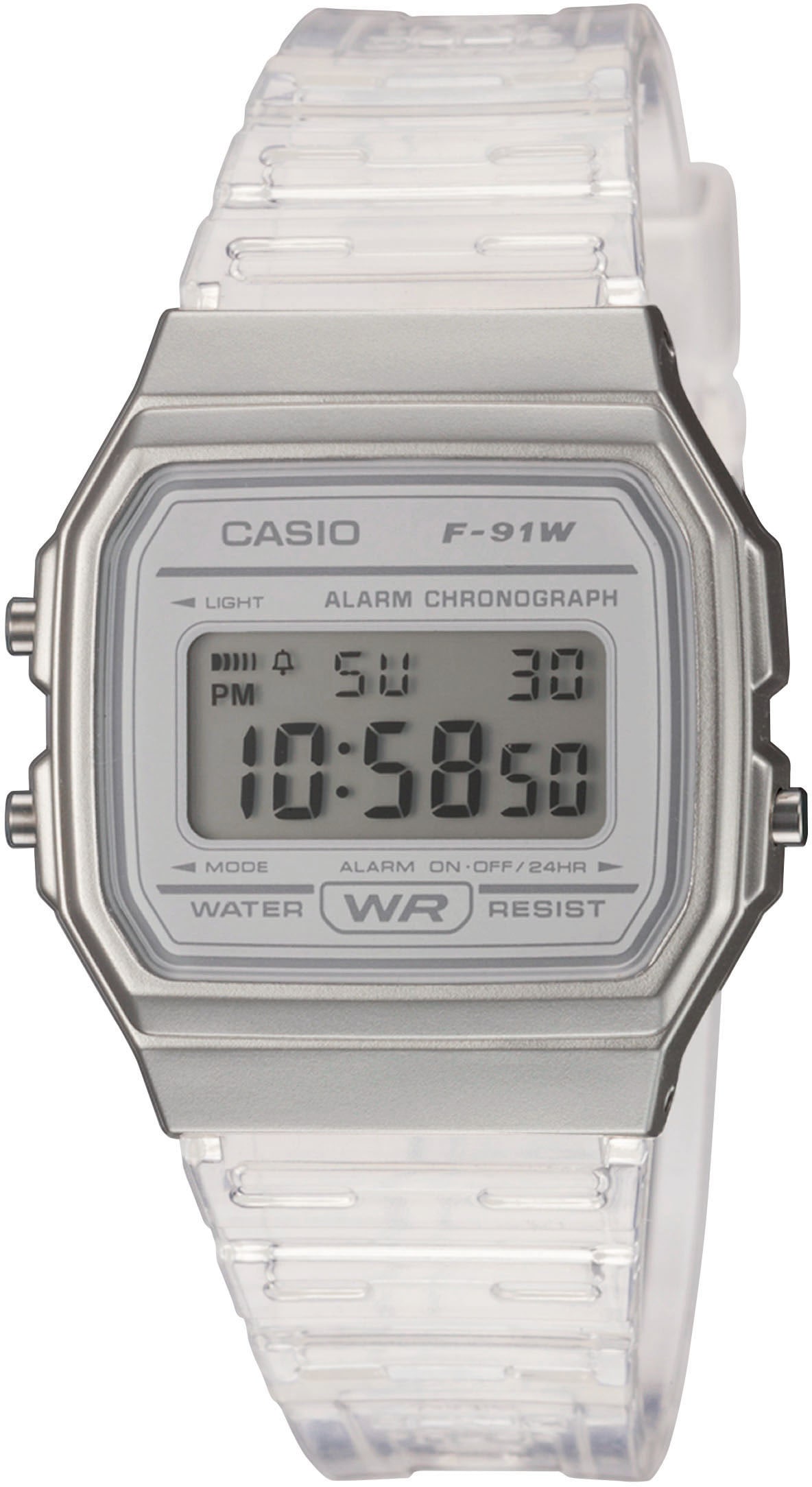 CASIO TIMELESS COLLECTION Chronograph »F-91WS-7EF«, Quarzuhr, Armbanduhr, Herren, Damen, digital, Stoppfunktion