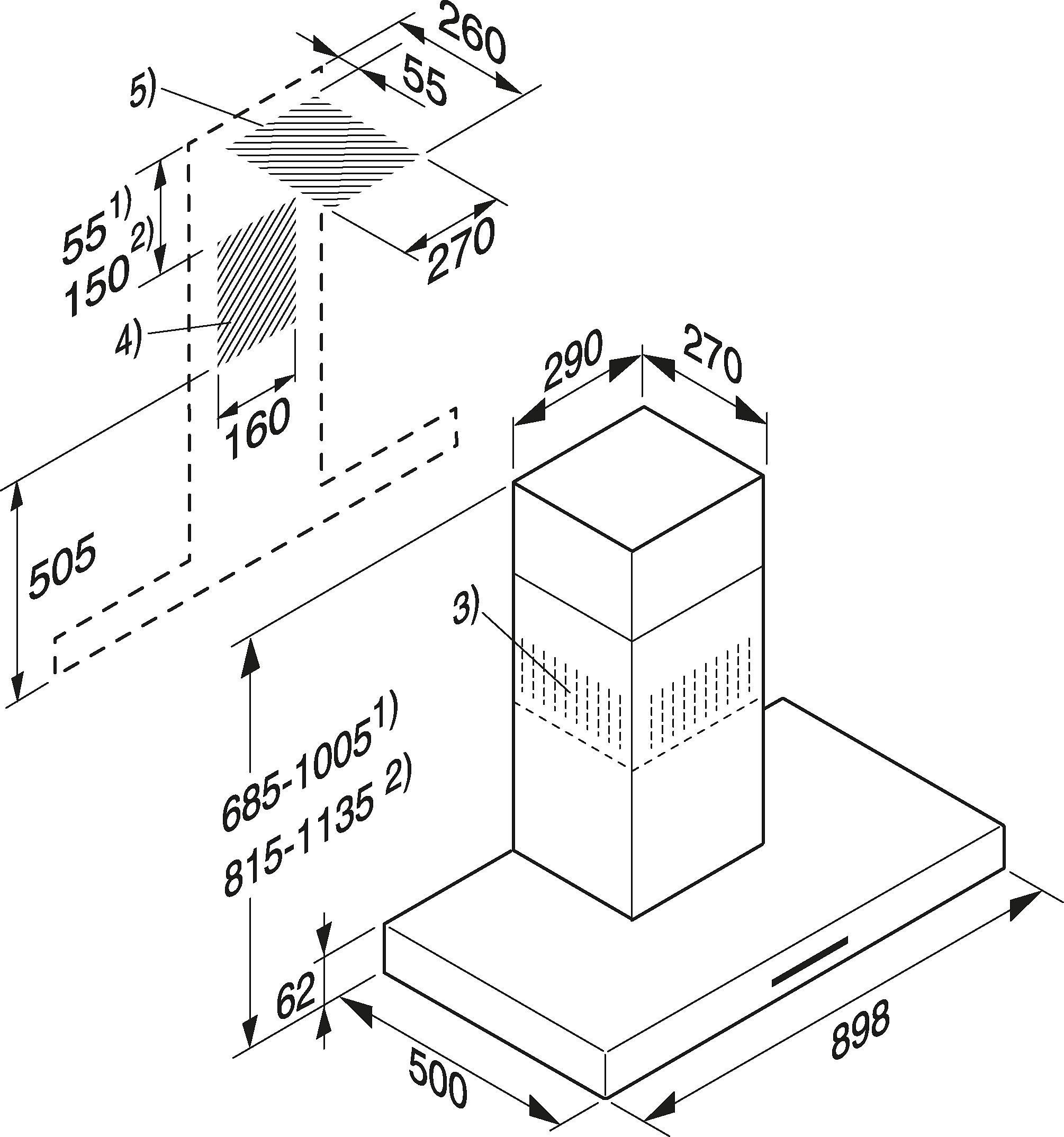 Miele Wandhaube »PUR 98 W« Für jede Wohnsituation passend – abluft- und umluftfähig