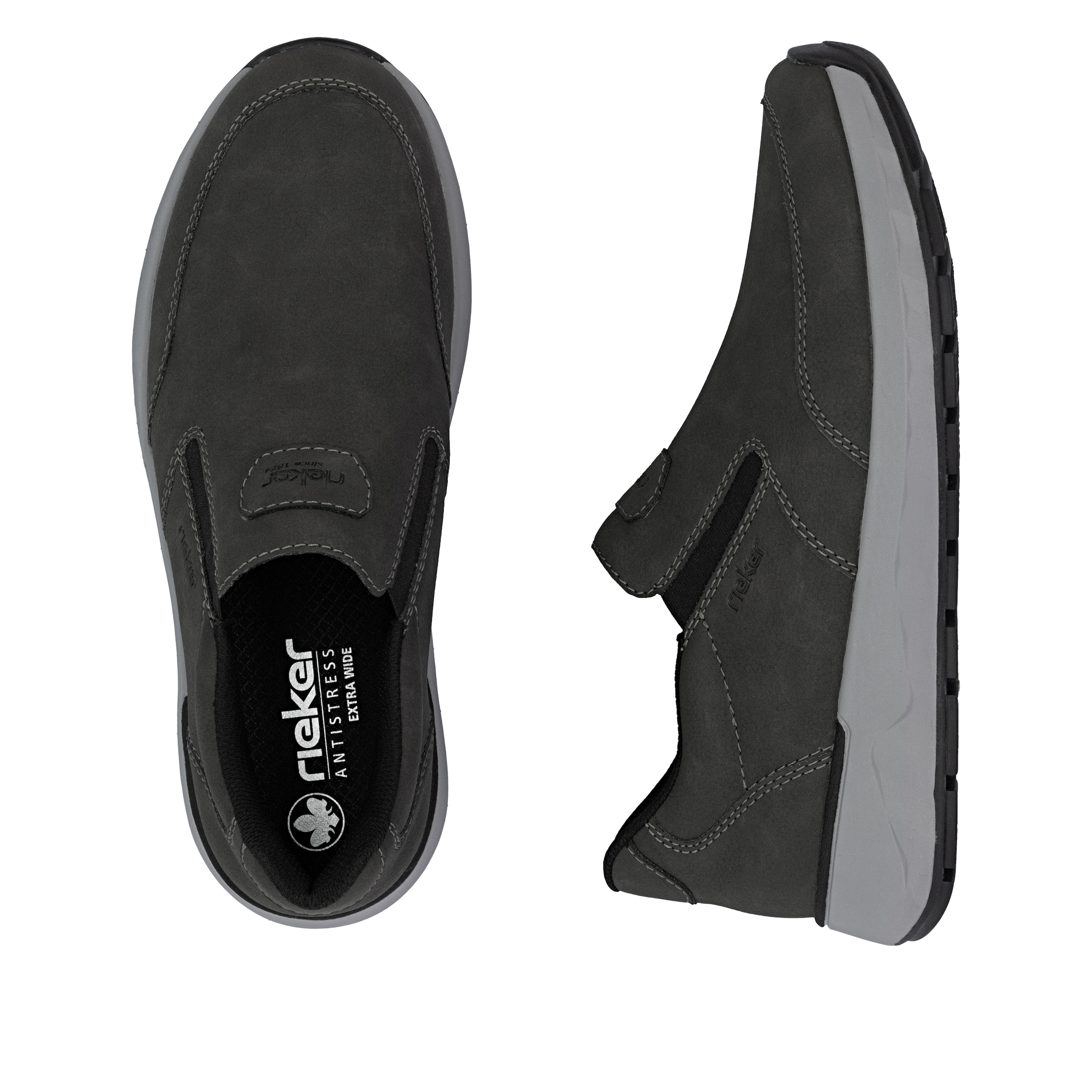 Rieker Slipper, Schlupfschuh, Halbschuh, Slip-on Sneaker mit Ziernähte