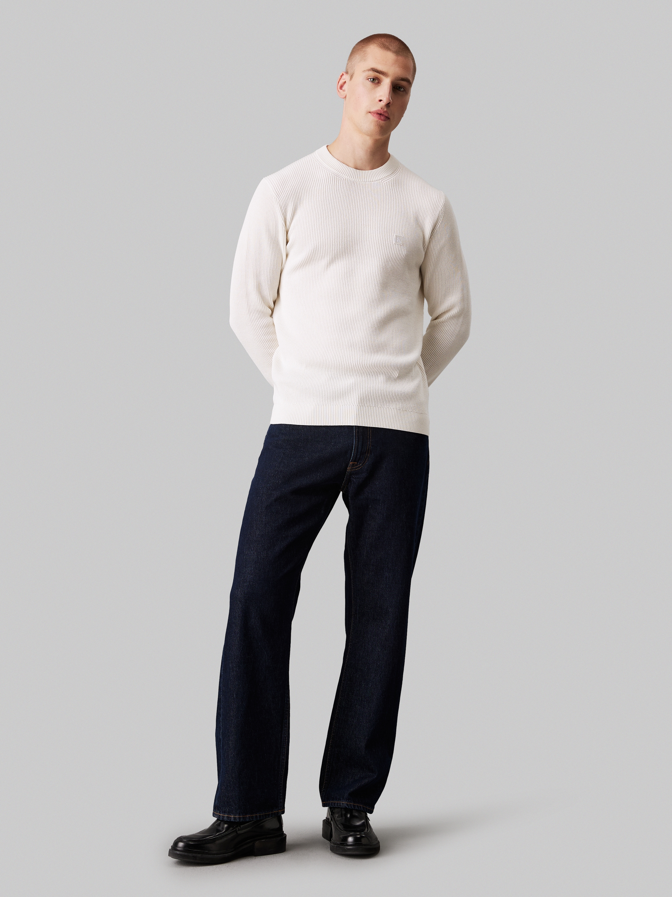 Calvin Klein Jeans Rundhalspullover »CK EMBRO BADGE SWEATER«