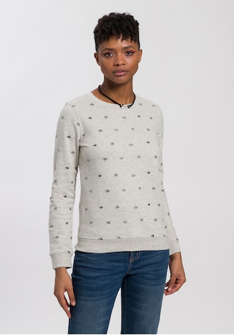 KangaROOS Sweatshirt, mit Wording-Druck auf dem Rücken & Allover-Druck - NEUE KOLLEKTION kaufen