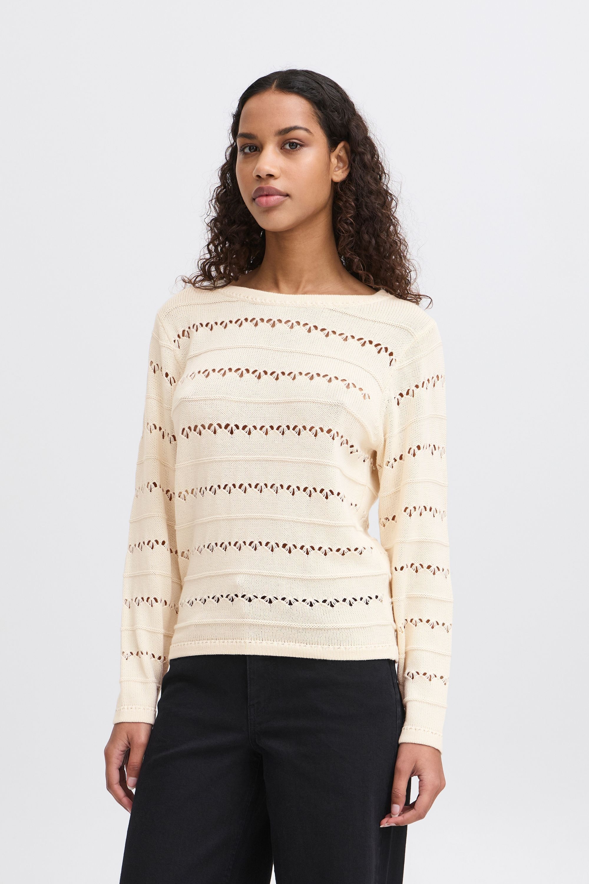 Ichi Strickfleece-Pullover »Strickpullover IHLALUHA«