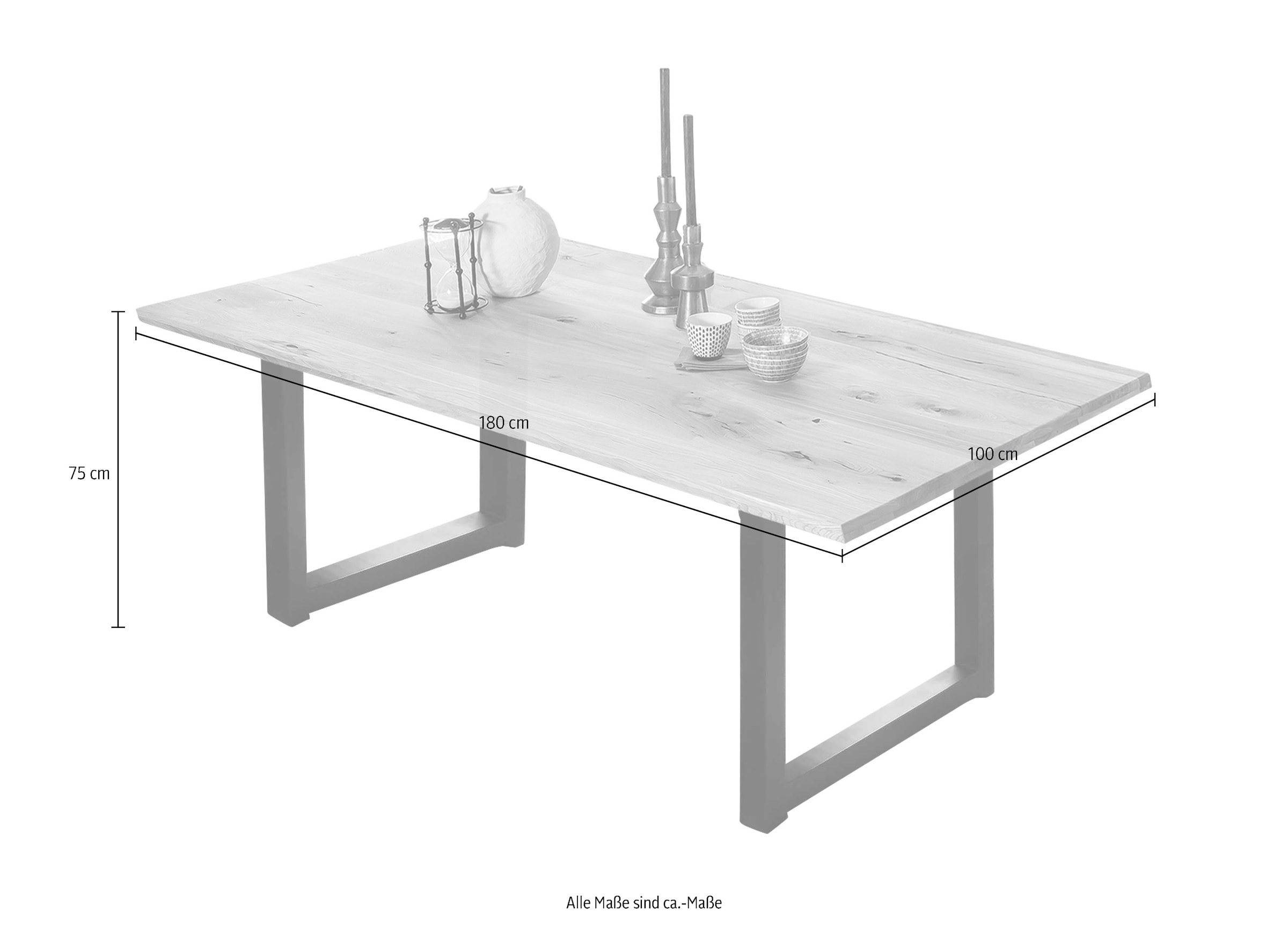 SIT Esstisch, Kufengestell im industriellen Antiklook