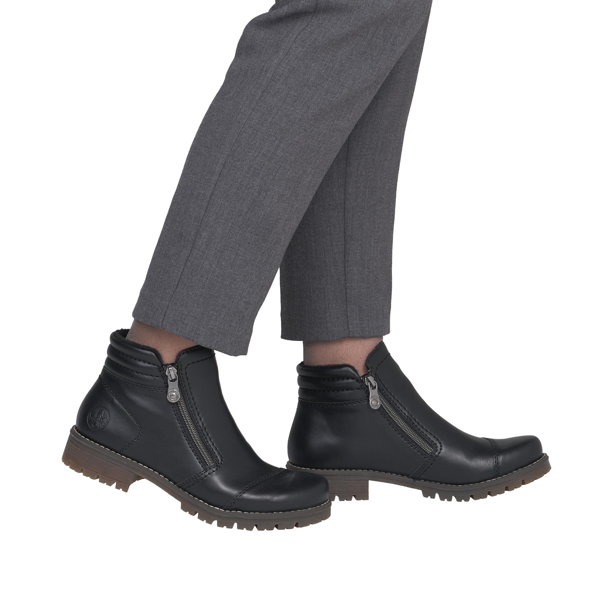 Rieker Stiefelette  Klassik-Boots, Casual-Stiefelette mit zwei Reißverschlüssen