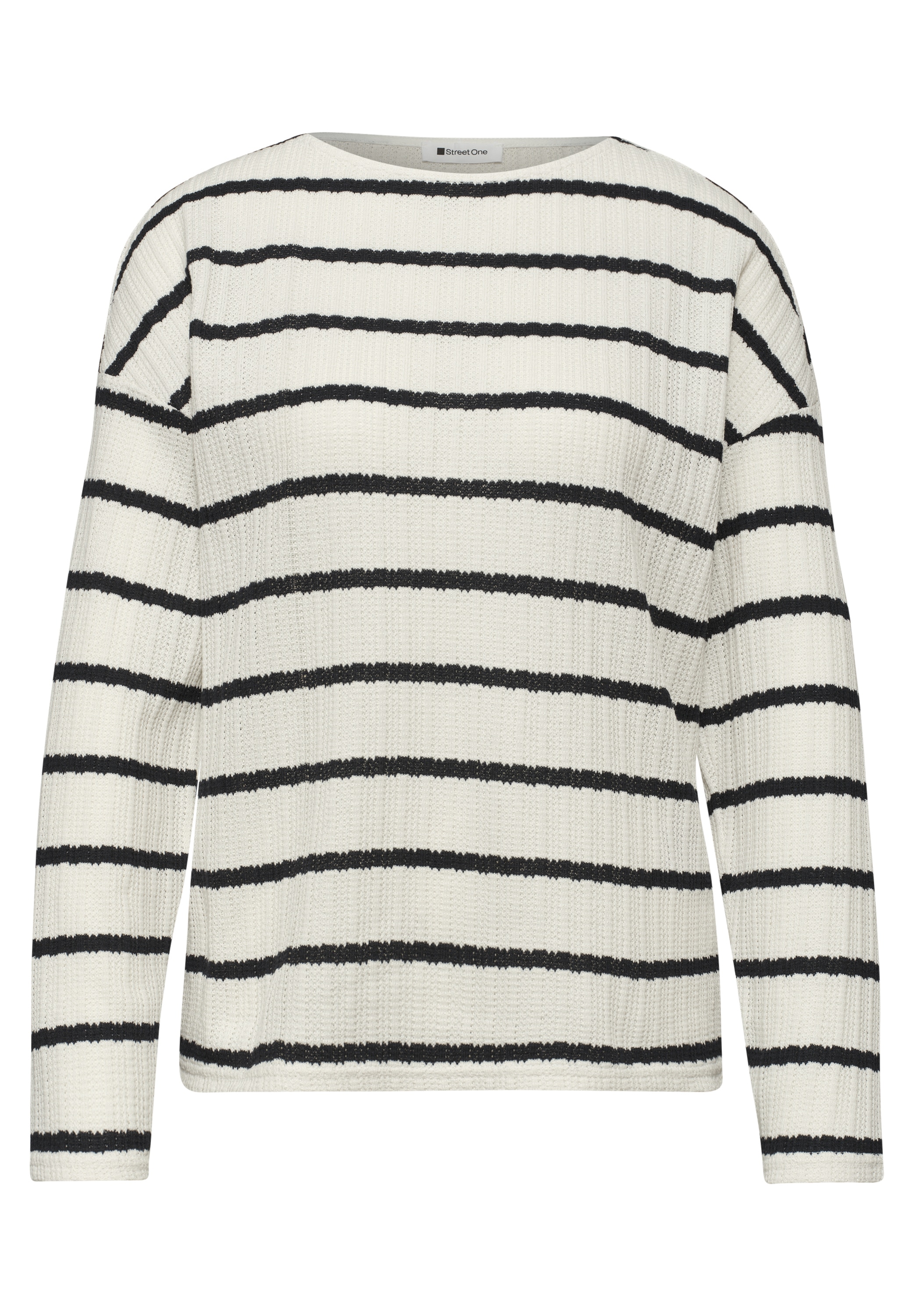 STREET ONE Langarmshirt mit Streifen Muster