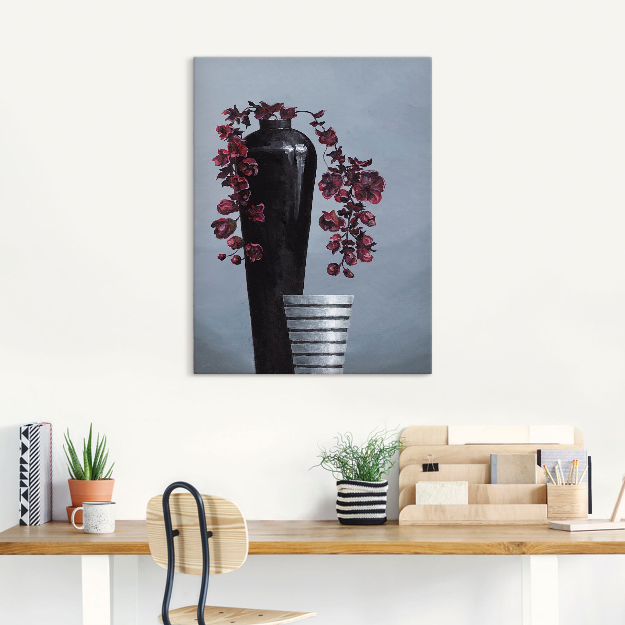 Artland Wandbild »Metallische Vasen«, Vasen & Töpfe, (1 St.), als Alubild, Outdoorbild, Leinwandbild, Wandaufkleber, versch. Größen